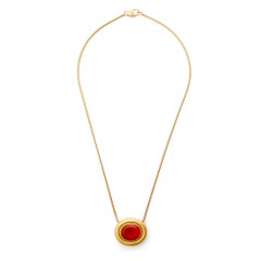 Paloma Picasso für Tiffany Feueropal und 18k Gold Halskette CIRCA 1981