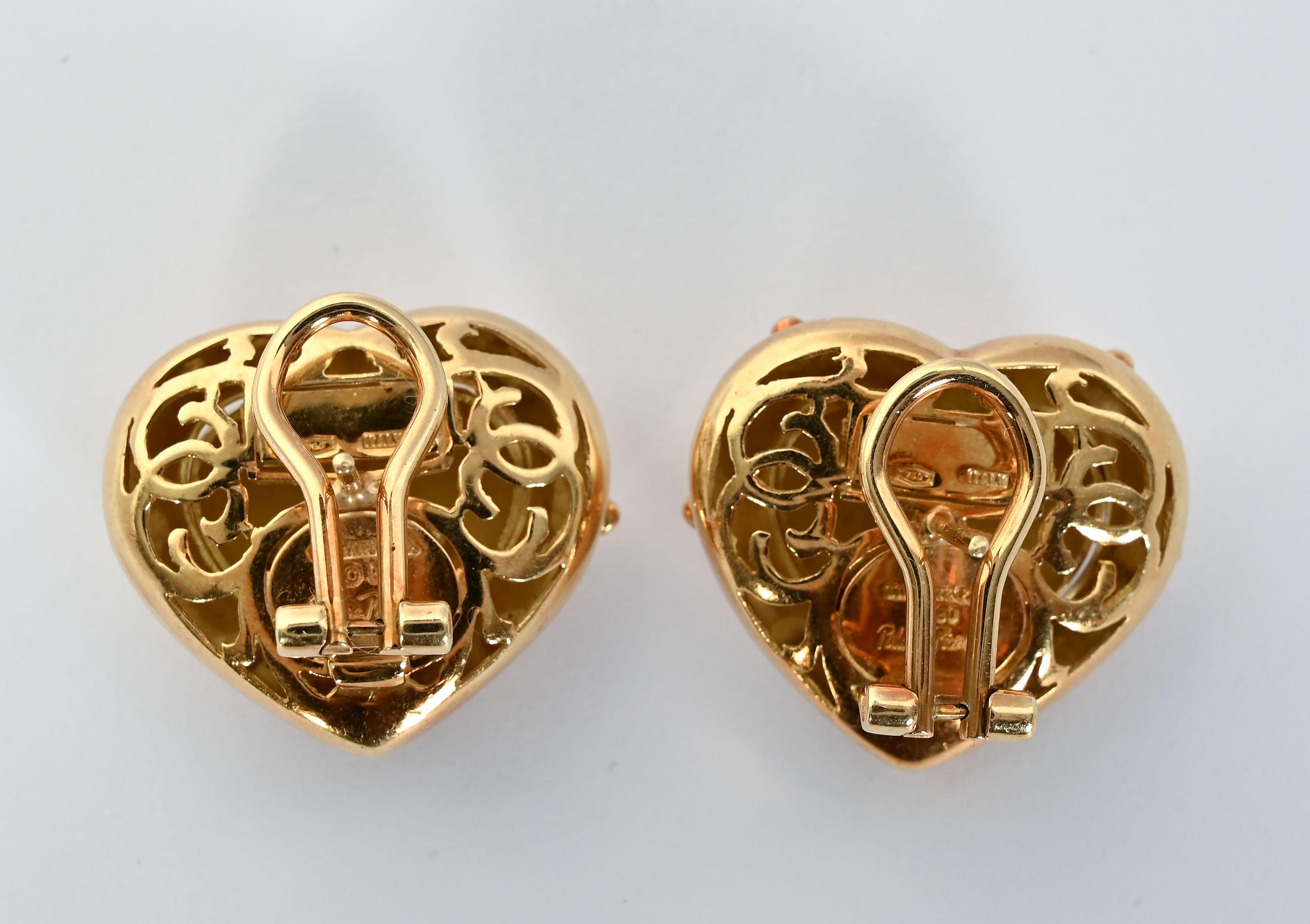 Women's Paloma Picasso for Tiffany Heart Earrings For Sale