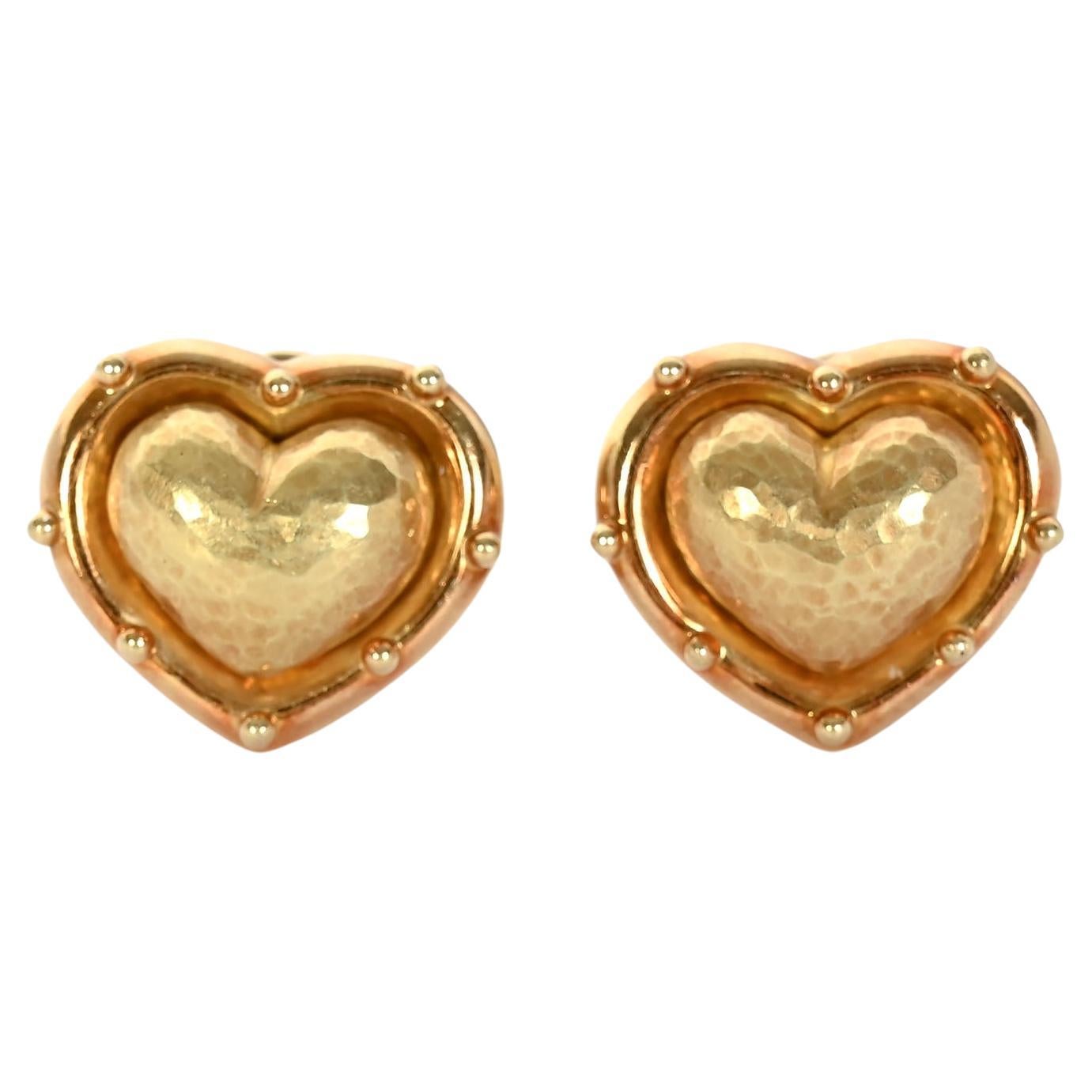 Paloma Picasso for Tiffany Heart Earrings For Sale