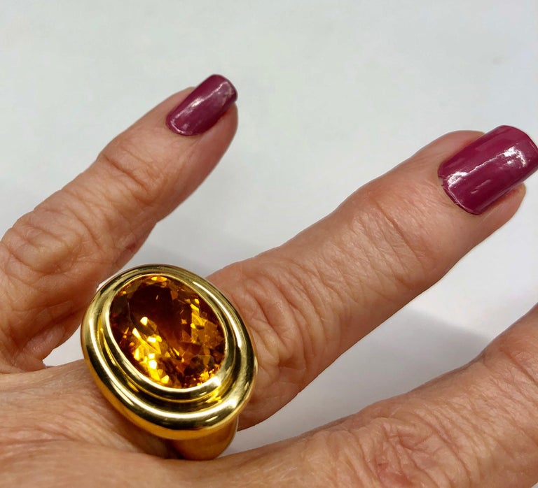 Paloma Picasso for Tiffany & Co. 18K Yellow Gold Citrine Ring 1