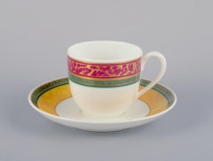 Paloma Picasso for Villeroy & Boch, Germany. Set of six coffee cups with saucers