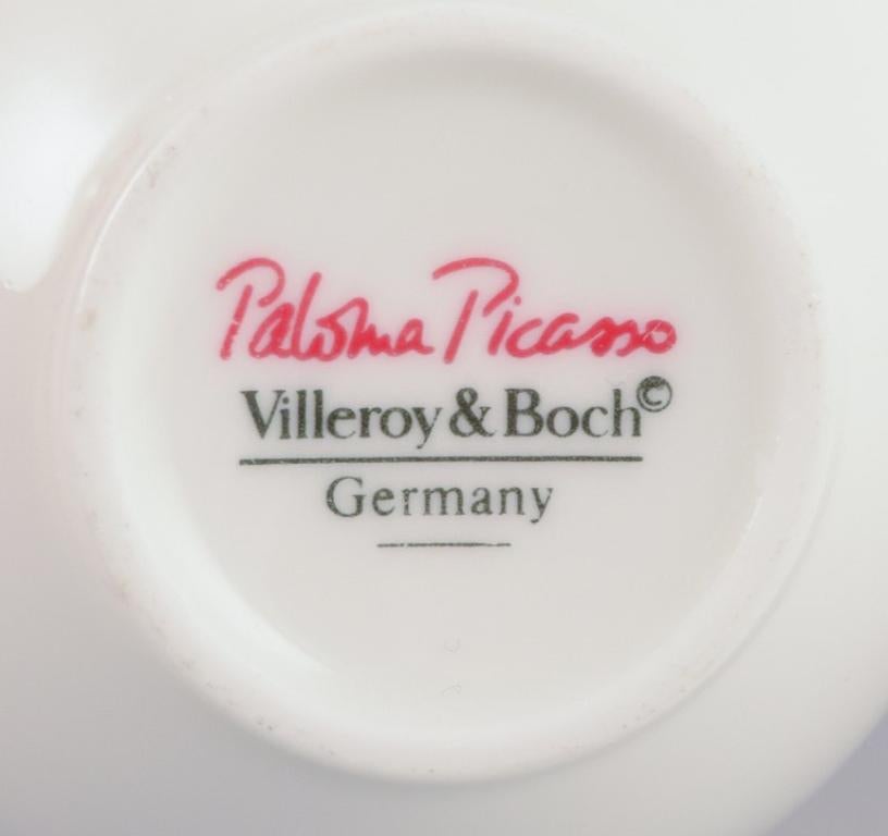 Paloma Picasso for Villeroy & Boch, Germany. Set of six coffee cups with saucers In Excellent Condition For Sale In Copenhagen, DK