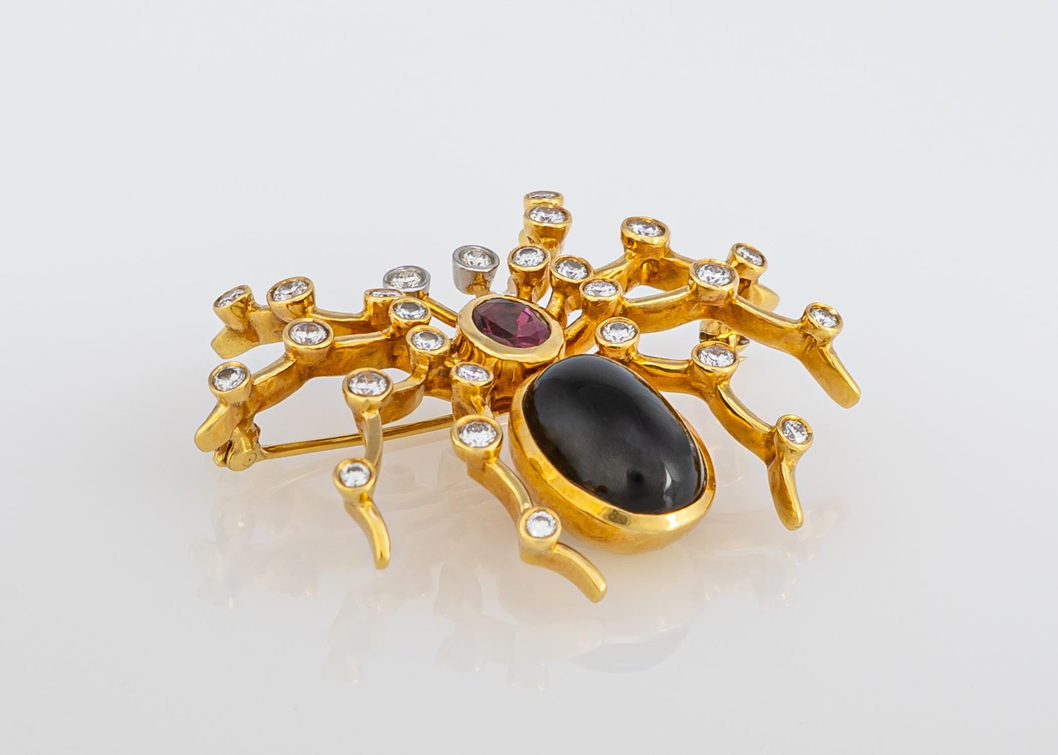 Contemporary Paloma Picasso Gem Set Spider Motif Brooch