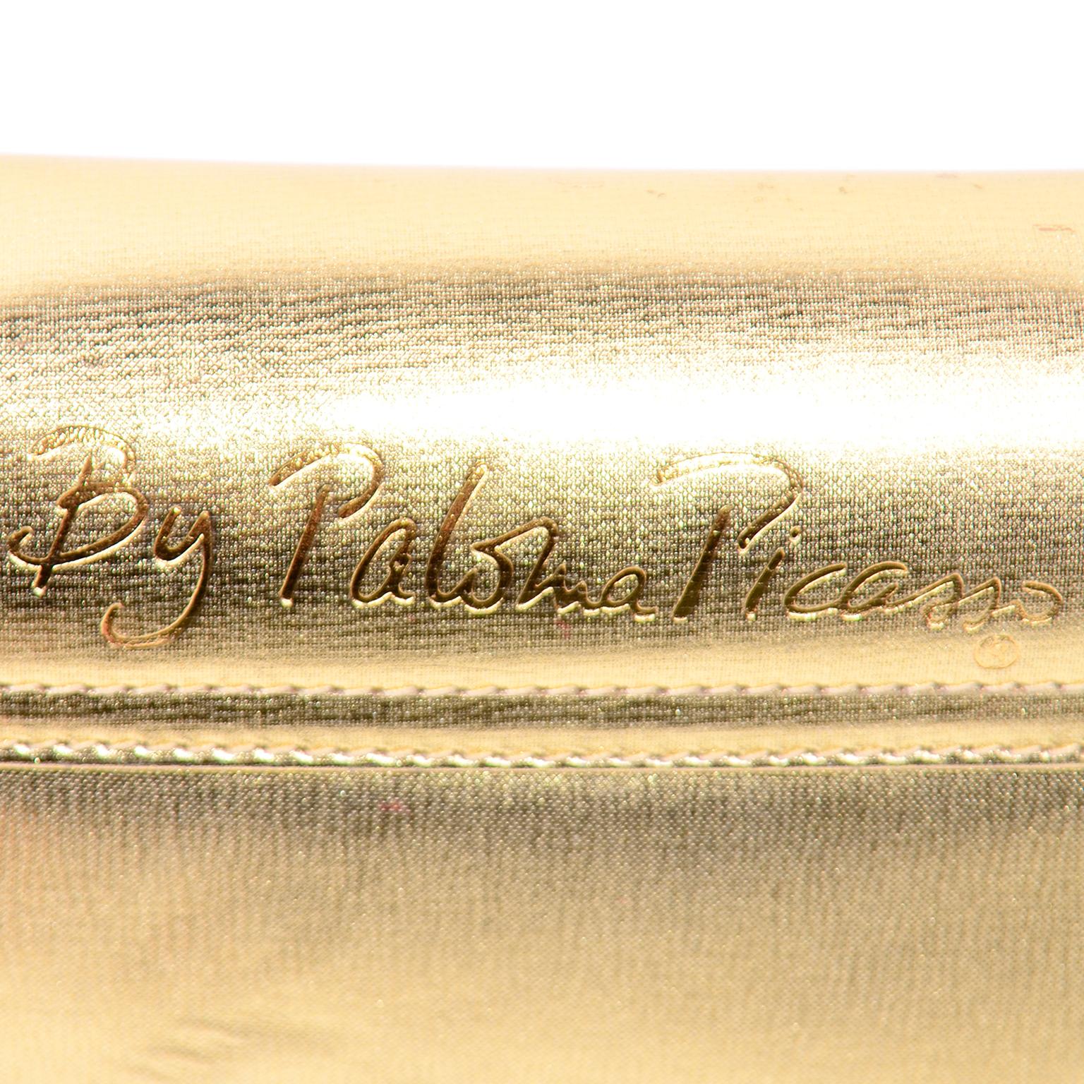 Paloma Picasso Gold Signature X Shoulder Bag With Original Dust Bag 1