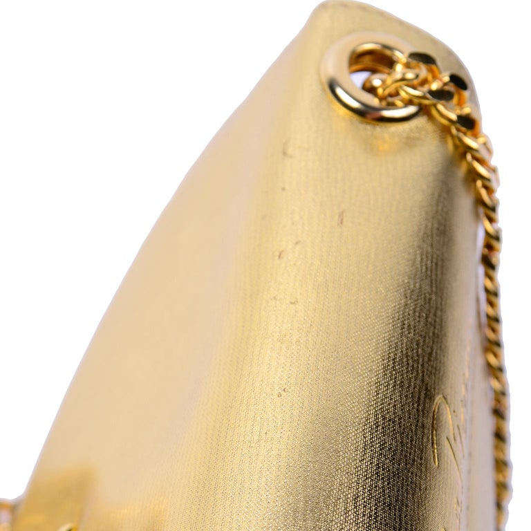Paloma Picasso Gold Signature X Shoulder Bag With Original Dust Bag For Sale 5