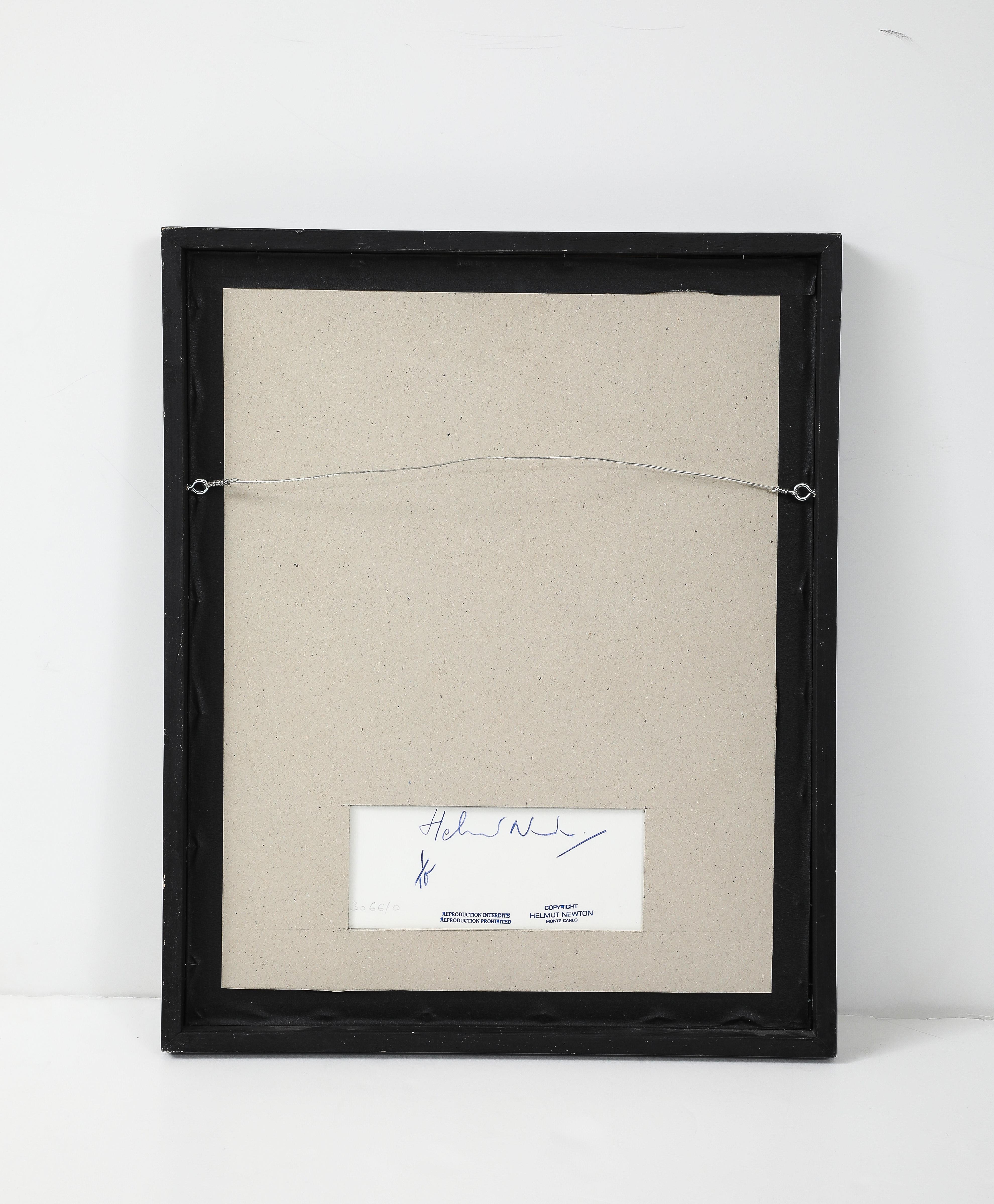 Late 20th Century Paloma Picasso In a Karl Lagerfeld Dress, Signed by Helmut Newton For Sale