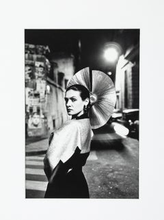 Paloma Picasso In a Karl Lagerfeld Dress, Signed by Helmut Newton