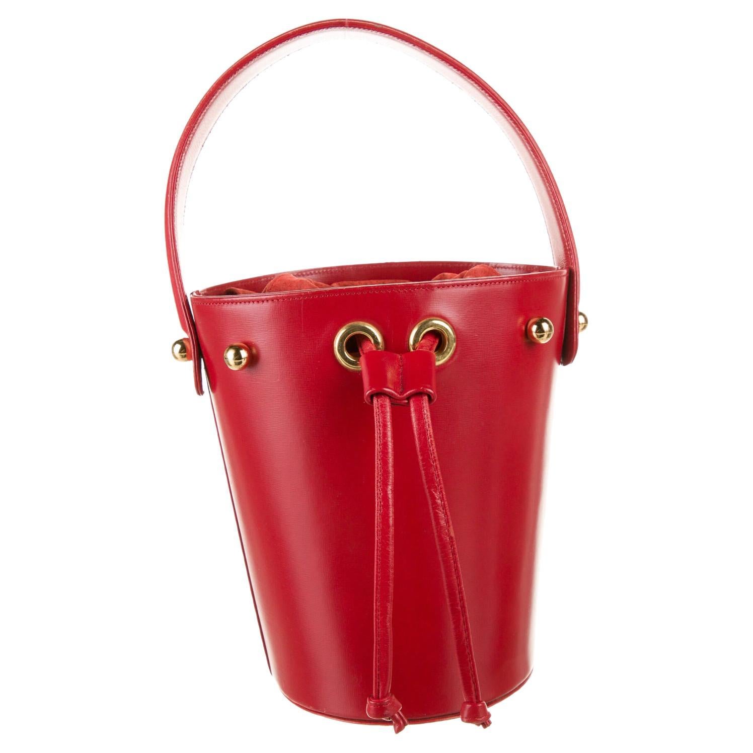 Paloma Picasso Leather Bucket Bag For Sale