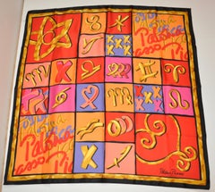 Paloma Picasso "Love & Kisses" Multicolor Scarf