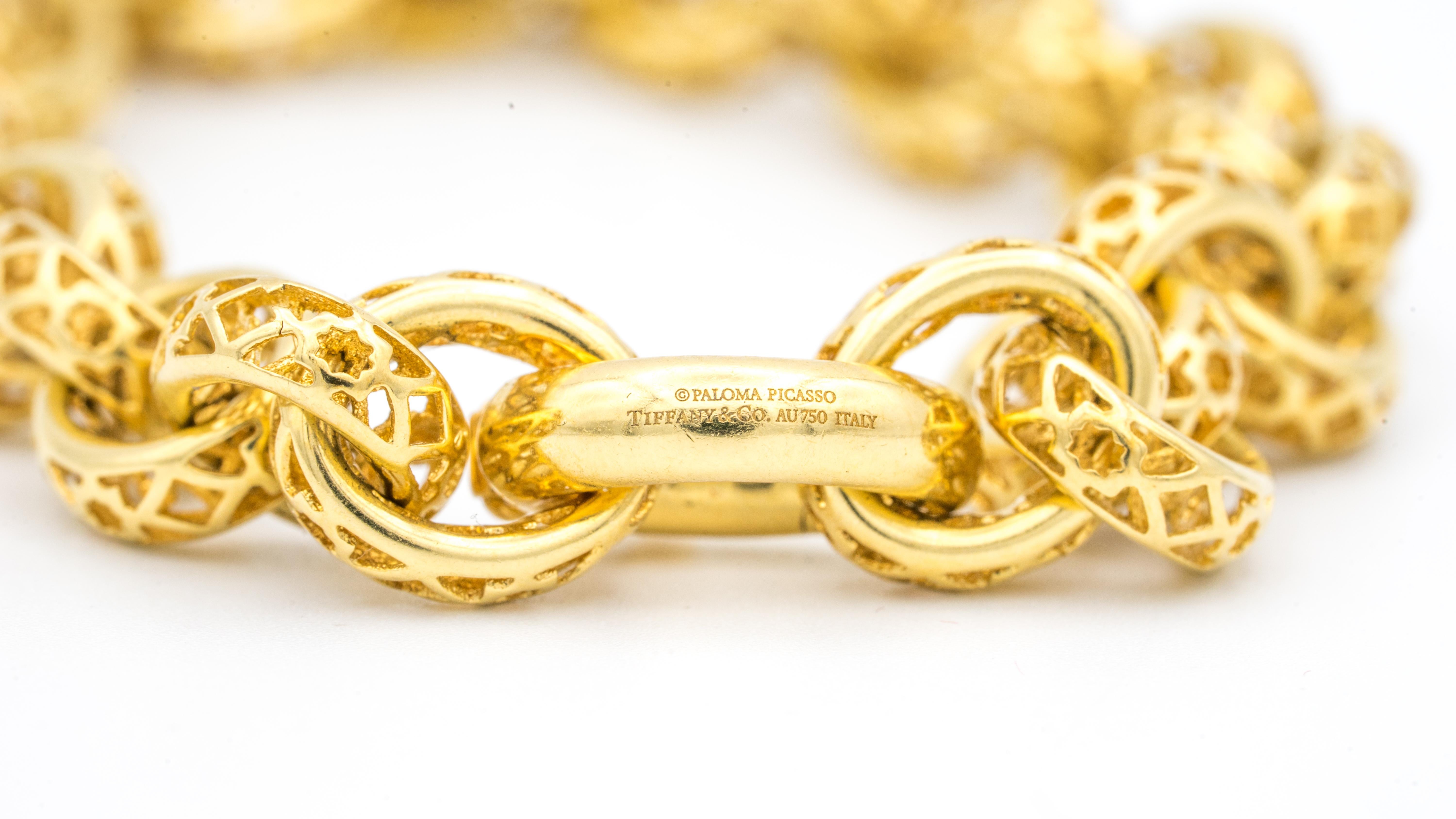 Contemporary Paloma Picasso Marrakesh Bracelet for Tiffany & Co in 18 Karat Yellow Gold