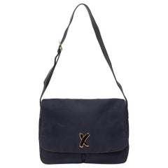 Paloma Picasso Navy Nylon Shoulder Bag