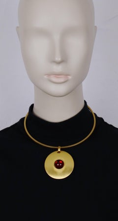 PALOMA PICASSO Parfums Vintage Torque Choker Necklace "The Only Red"