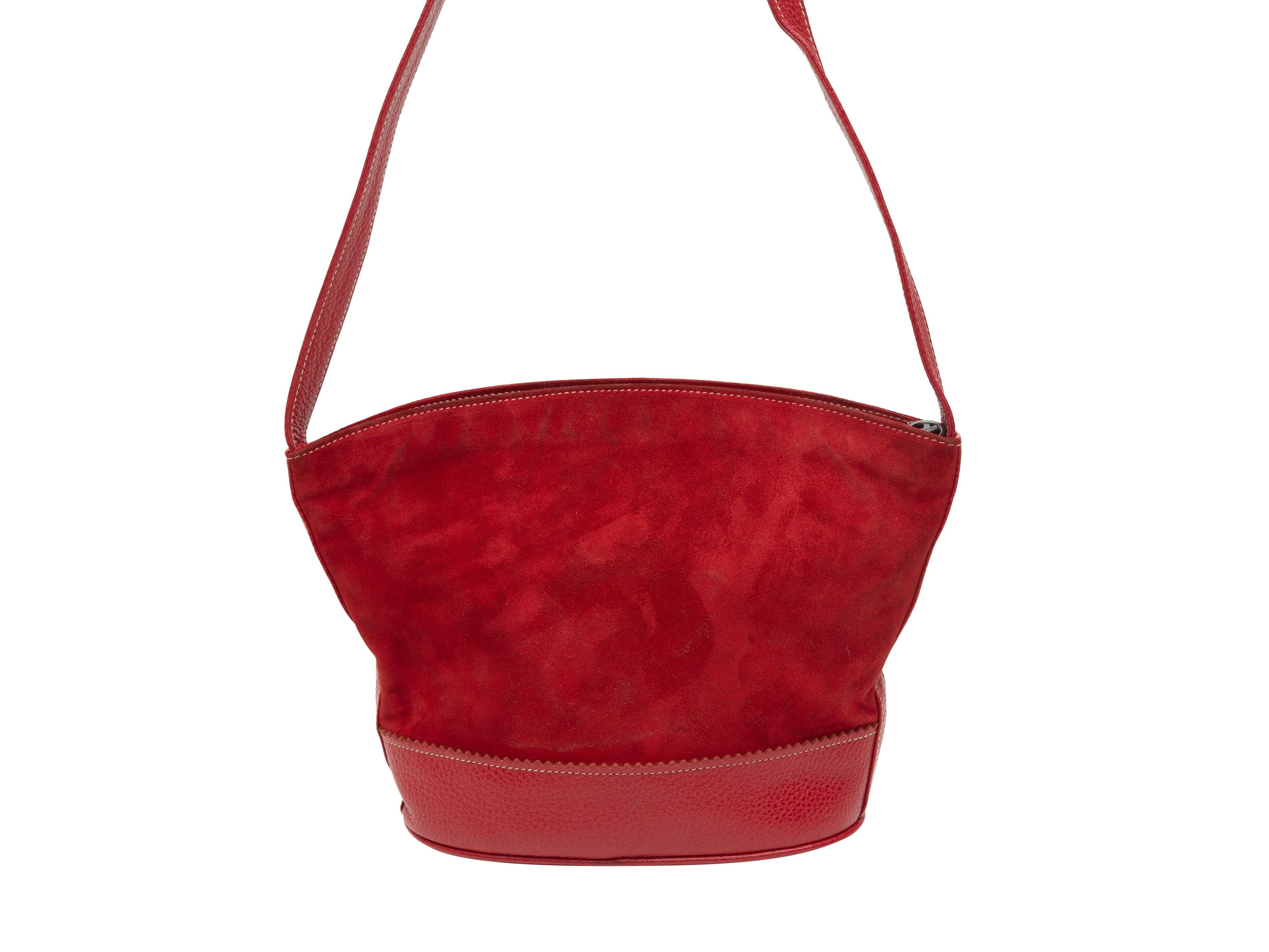 Paloma Picasso Red Suede & Leather Crossbody Bag 2