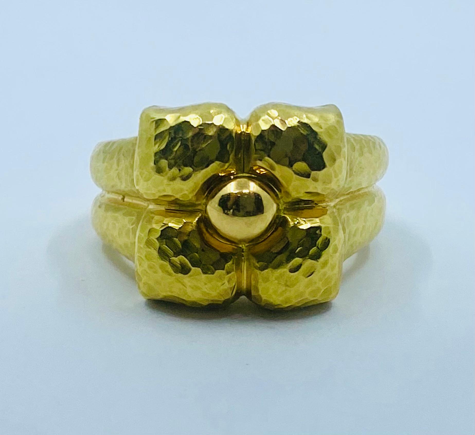 Paloma Picasso Ring Vintage Gold In Excellent Condition For Sale In Beverly Hills, CA