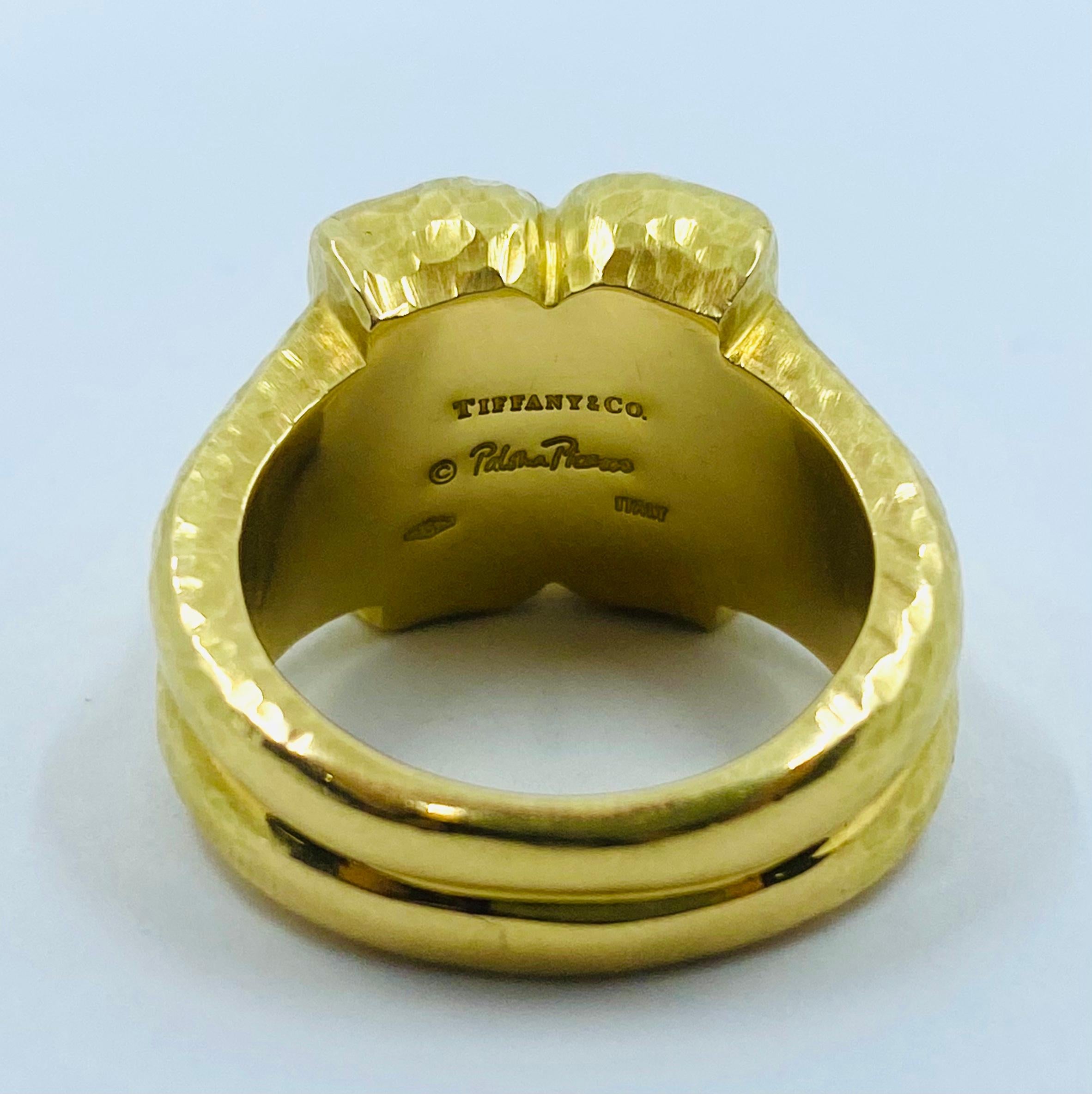 Paloma Picasso Ring Vintage Gold For Sale 2