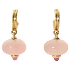 Paloma Picasso Rose Quartz Tourmaline Drop Earring