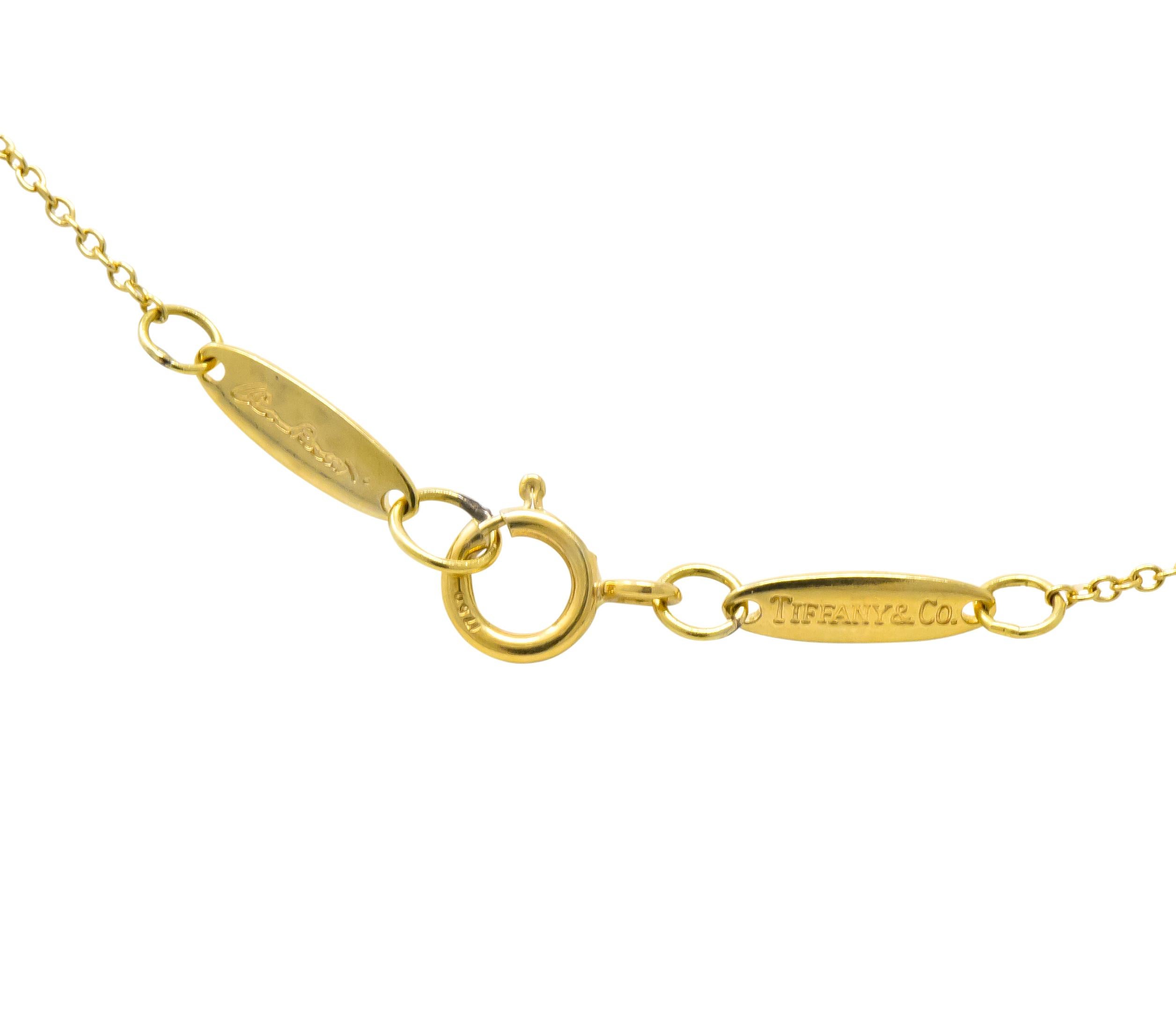 Women's or Men's Paloma Picasso Tiffany & Co. 18 Karat Gold Letter K Pendant Necklace