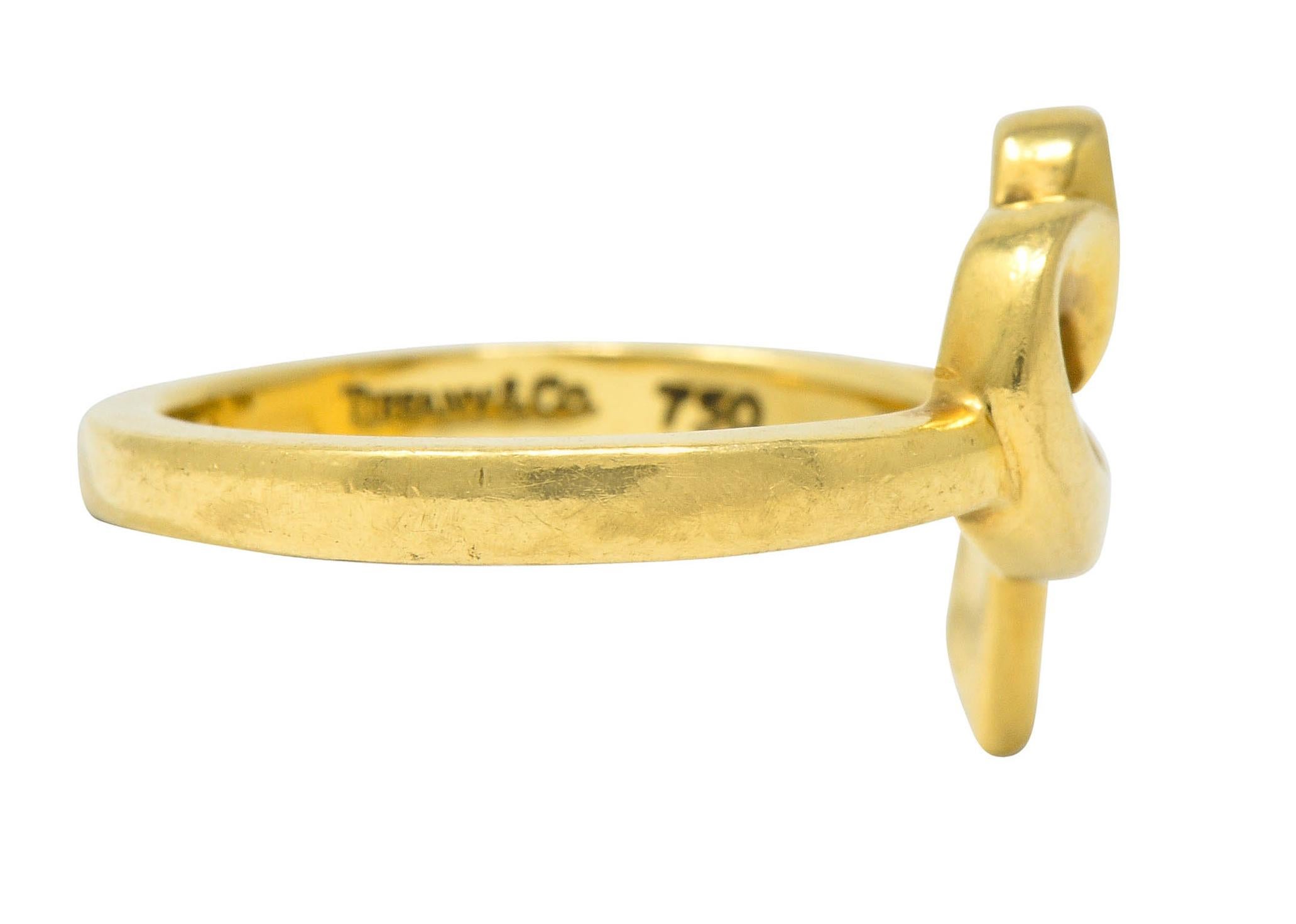 Contemporary Paloma Picasso Tiffany & Co. 18 Karat Gold Vintage Loving Heart Ring