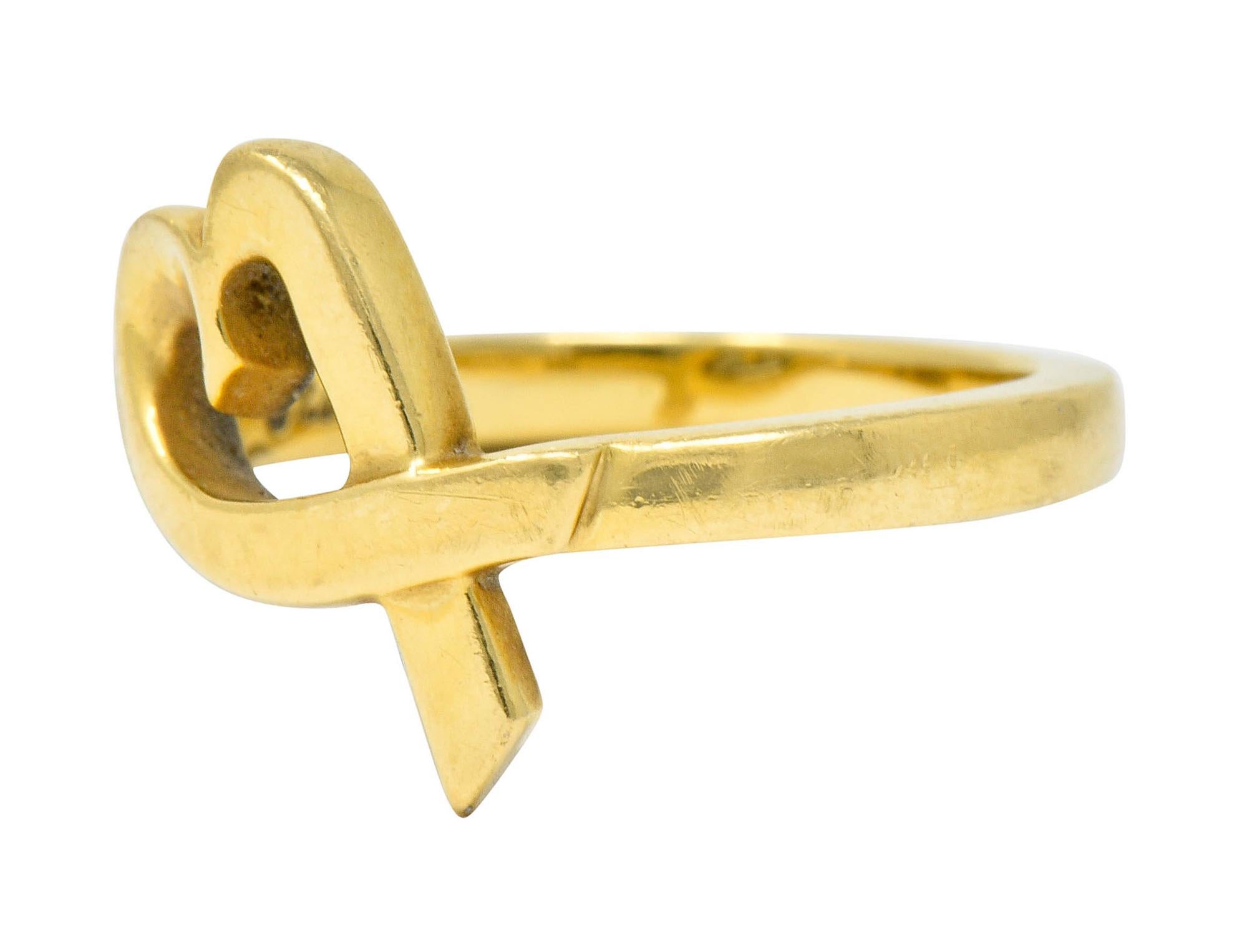 Paloma Picasso Tiffany & Co. 18 Karat Gold Vintage Loving Heart Ring 1