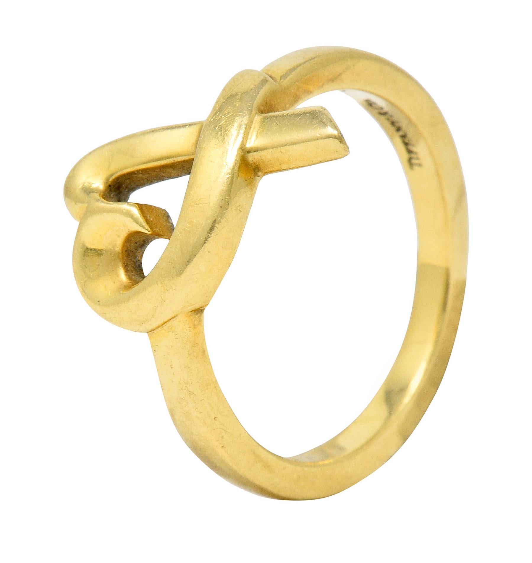Paloma Picasso Tiffany & Co. 18 Karat Gold Vintage Loving Heart Ring 4