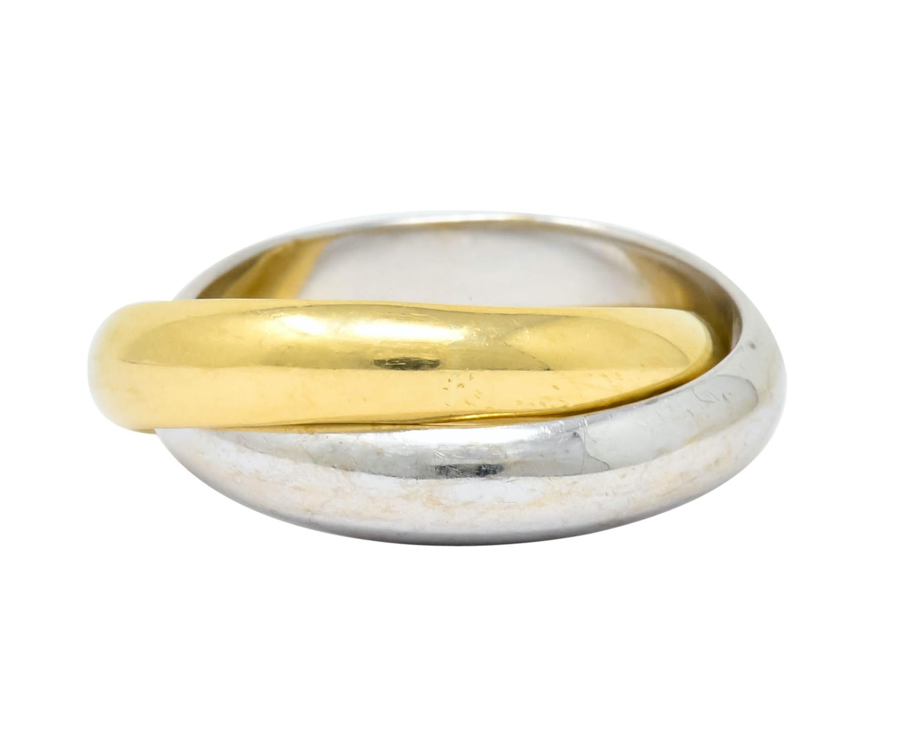Contemporary Paloma Picasso Tiffany & Co. 18 Karat Two-Tone Gold Melody Rolling Band Ring
