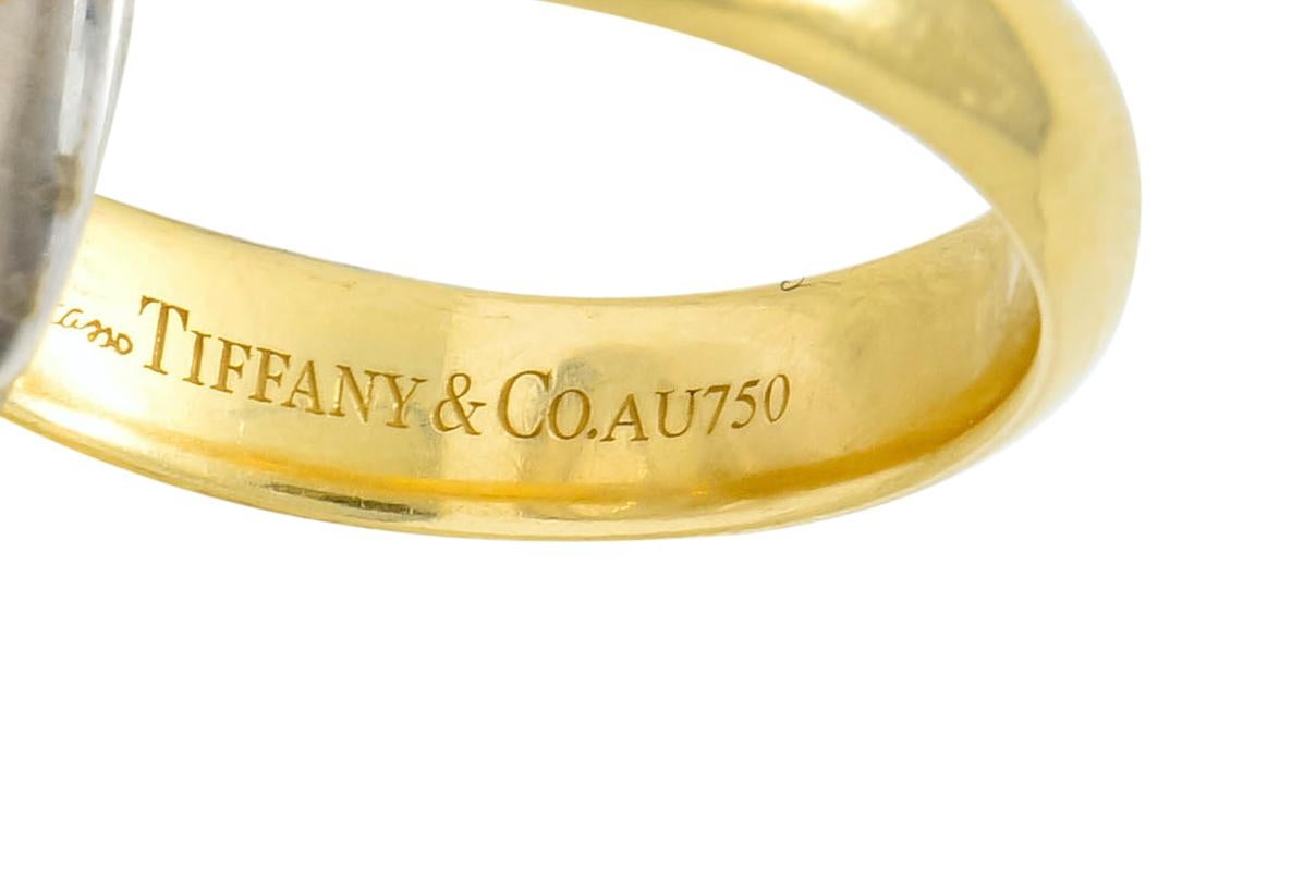 Paloma Picasso Tiffany & Co. 18 Karat Two-Tone Gold Melody Rolling Band Ring In Excellent Condition In Philadelphia, PA