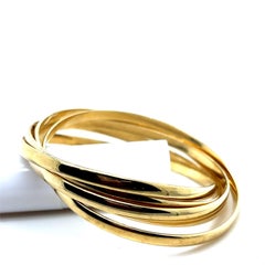 Paloma Picasso Tiffany & Co 18 Karat Yellow Gold Five Bangle Russian Bracelet