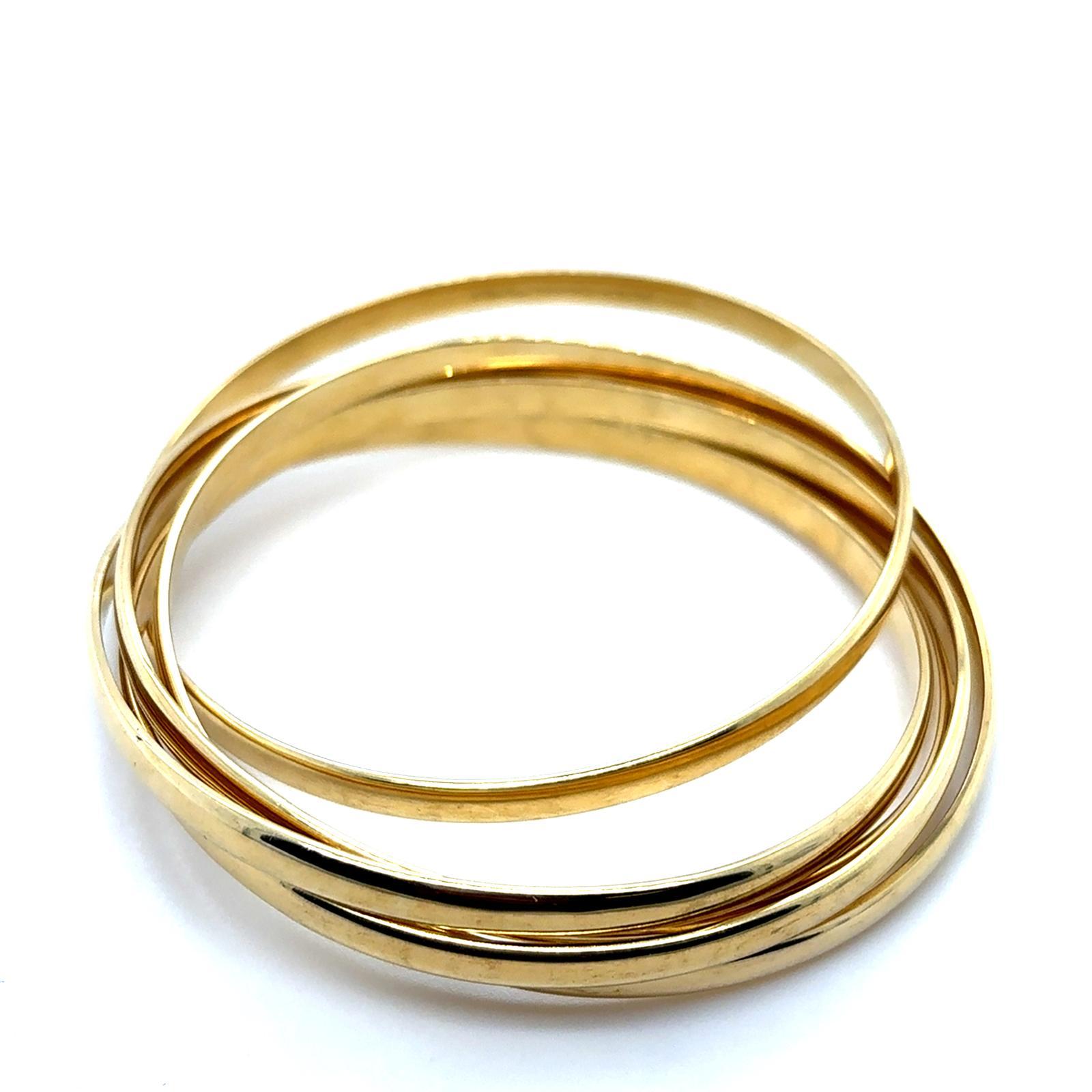Paloma Picasso for Tiffany & Co. 18 Karat Yellow Gold Cinque Bangle Bracciale Russo in vendita 1