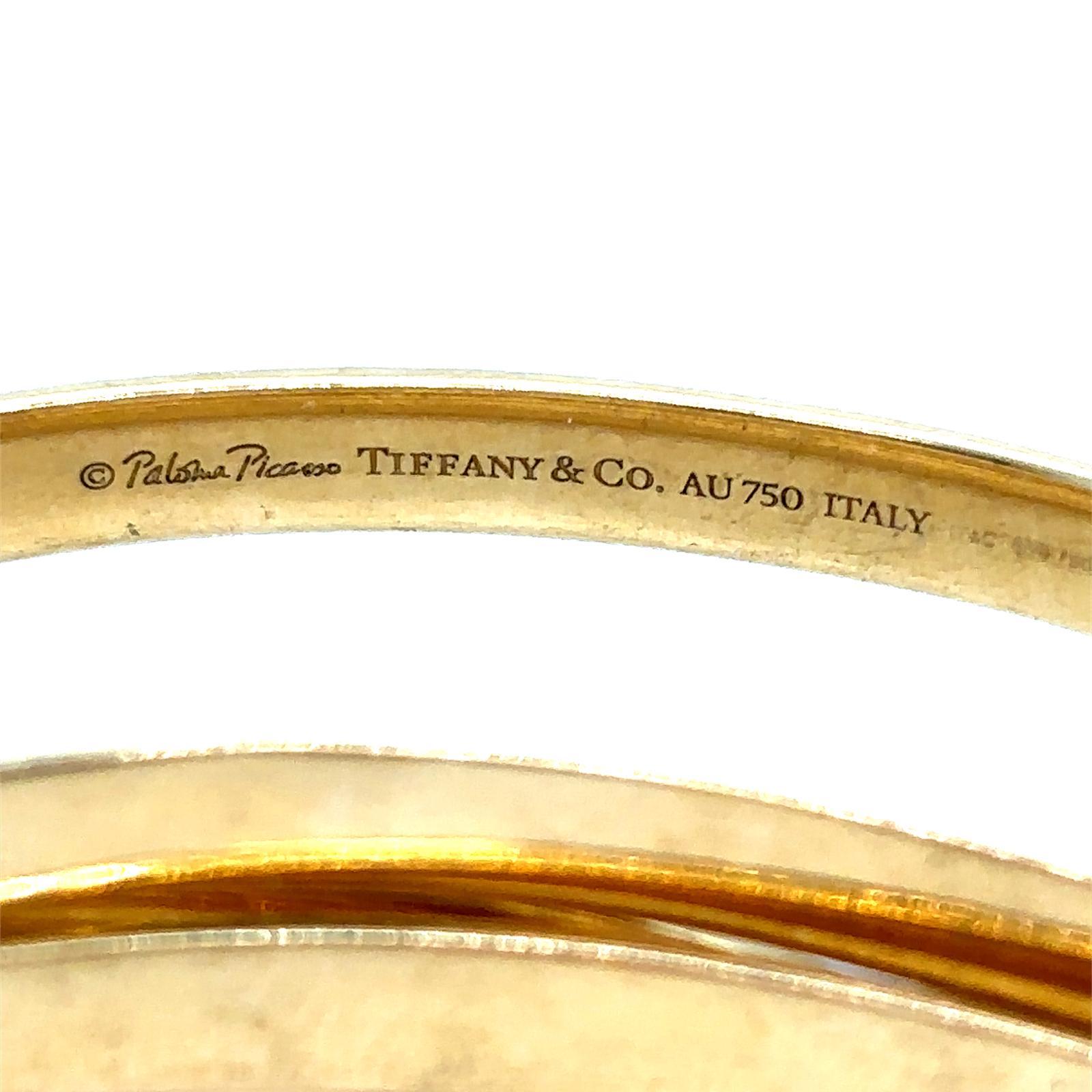 Paloma Picasso for Tiffany & Co. 18 Karat Yellow Gold Cinque Bangle Bracciale Russo in vendita 2