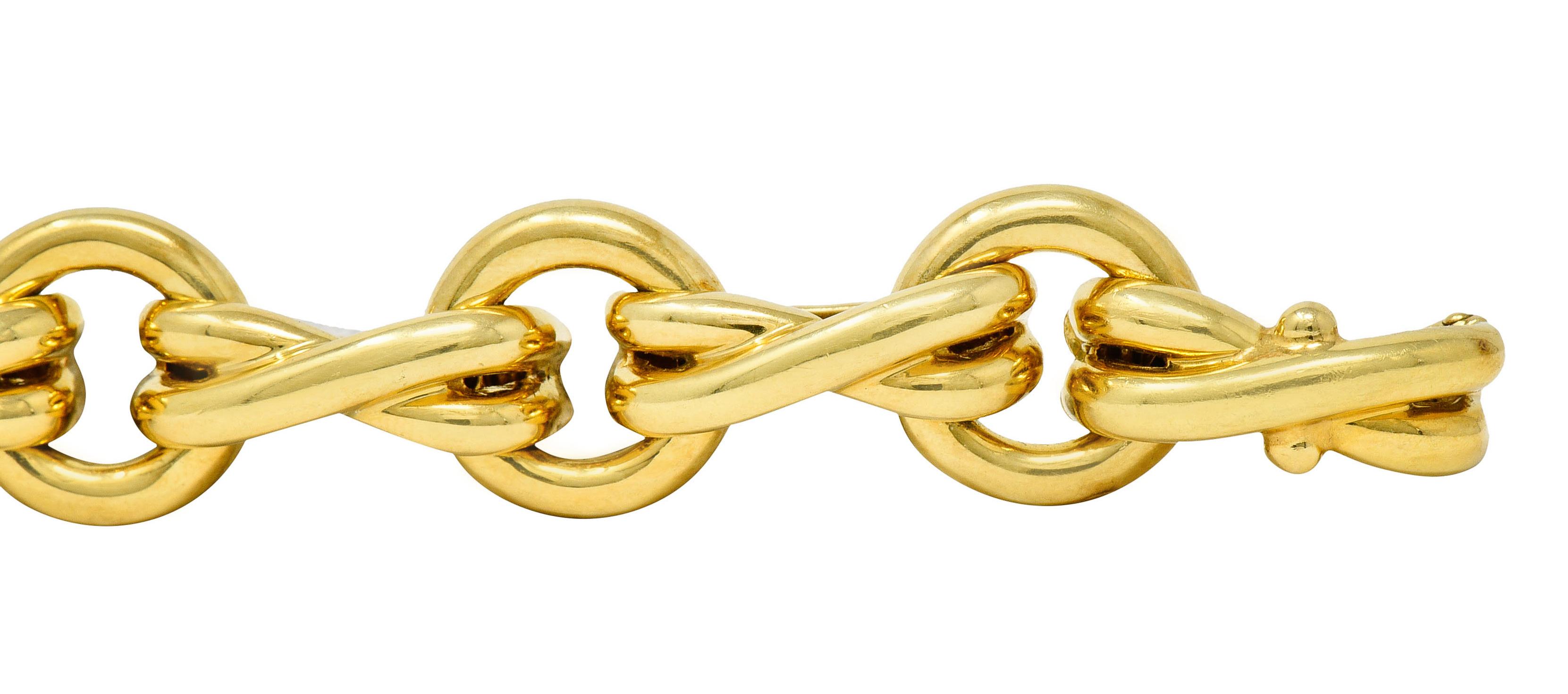 Paloma Picasso Tiffany & Co. 18 Karat Yellow Gold Knot Graffiti X Link Bracelet 4