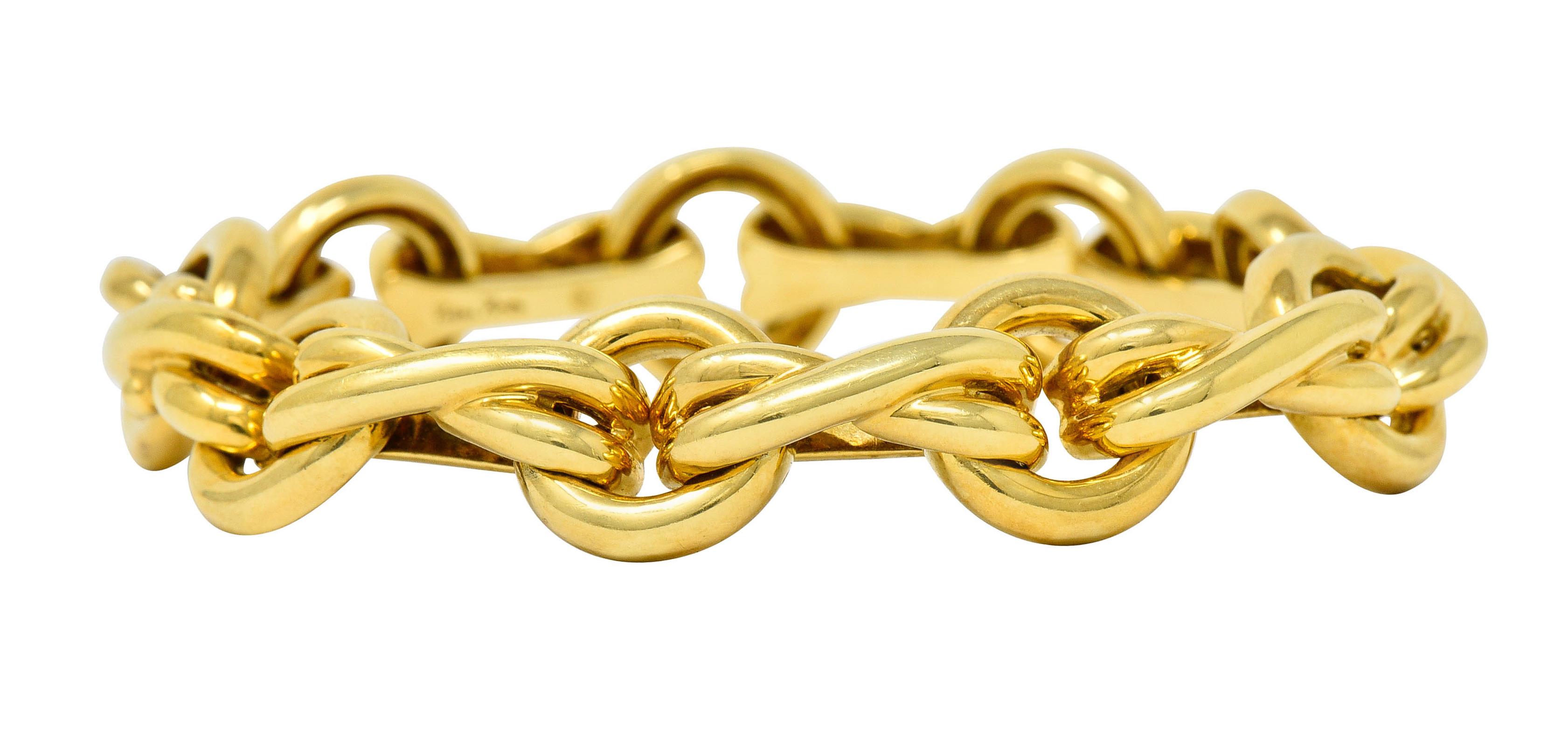 Contemporary Paloma Picasso Tiffany & Co. 18 Karat Yellow Gold Knot Graffiti X Link Bracelet