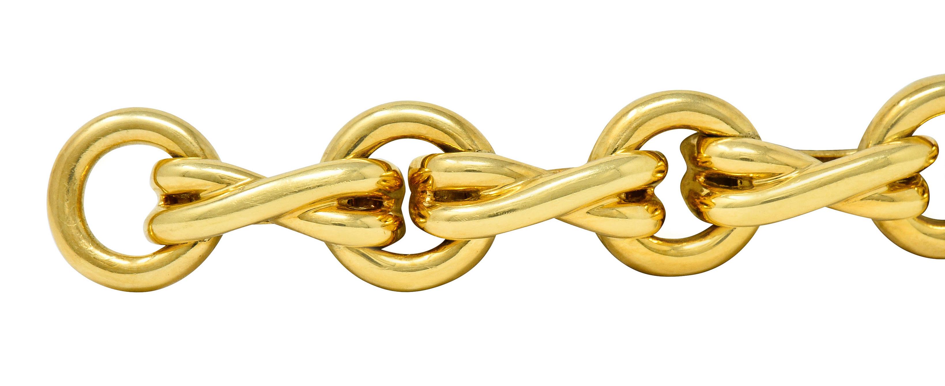 Paloma Picasso Tiffany & Co. 18 Karat Yellow Gold Knot Graffiti X Link Bracelet 2