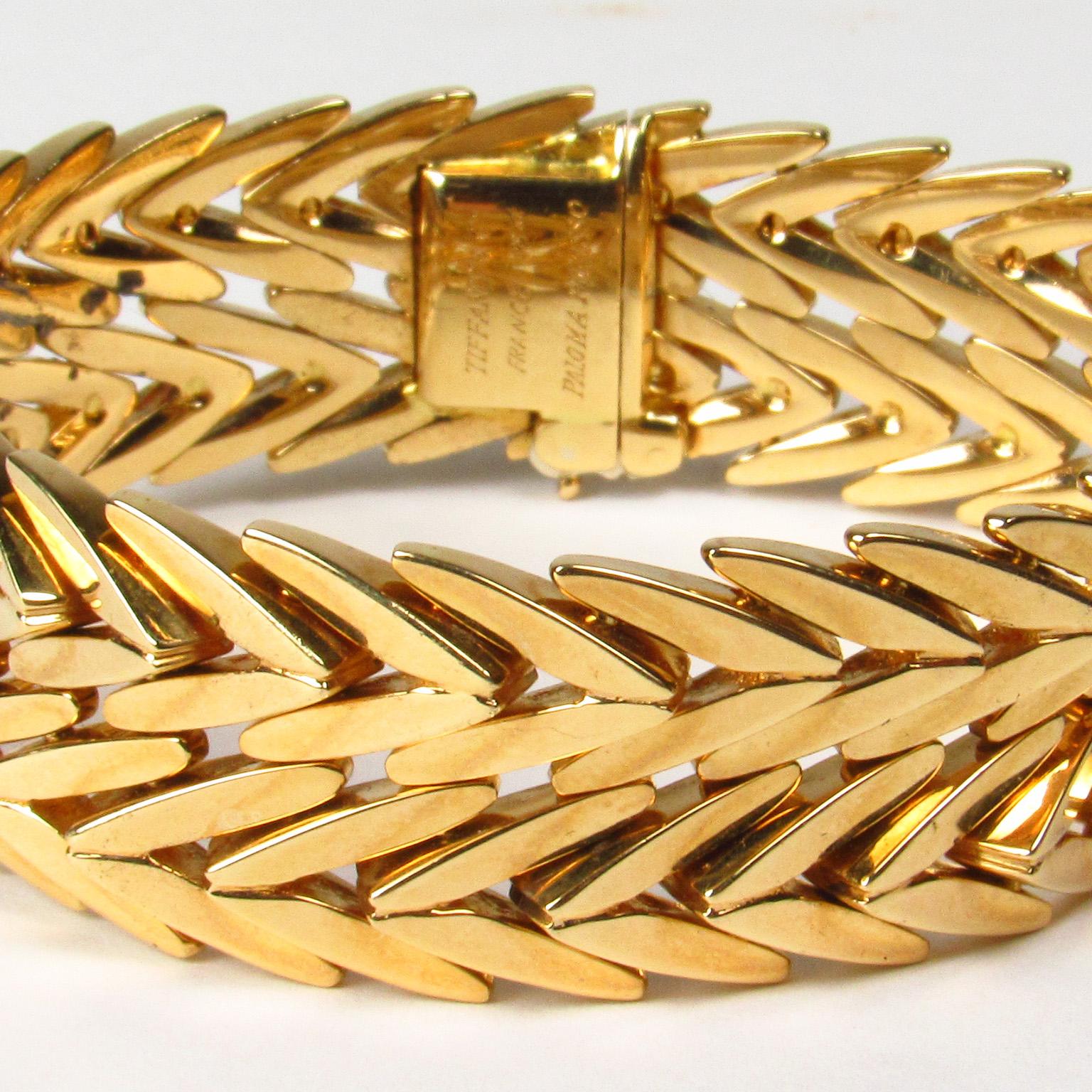 20th Century Paloma Picasso Tiffany & Co. 18 Karat Yellow Gold Link Bracelet
