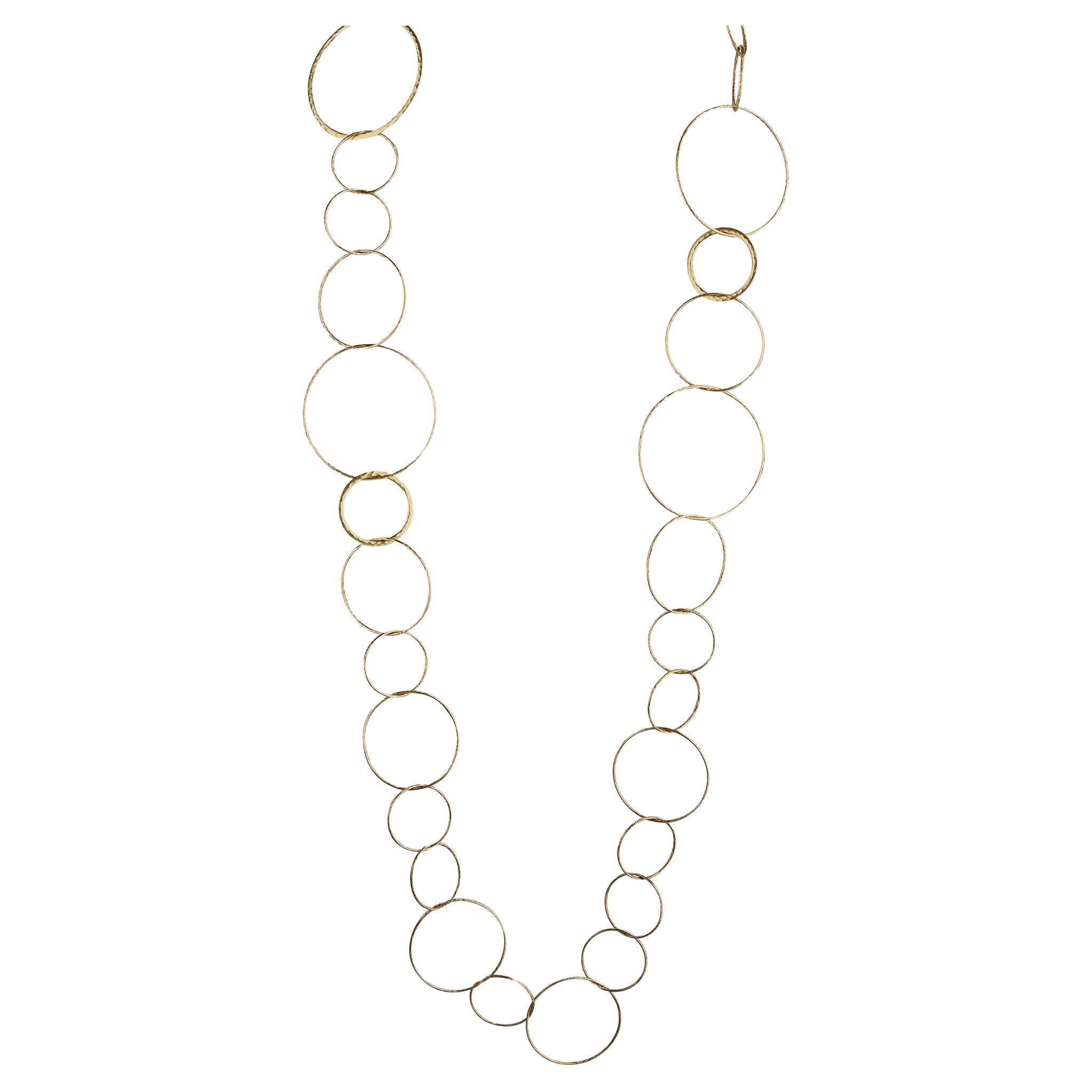 Paloma Picasso Tiffany & Co. 18K Gold Hammered "Circles" Necklace For Sale