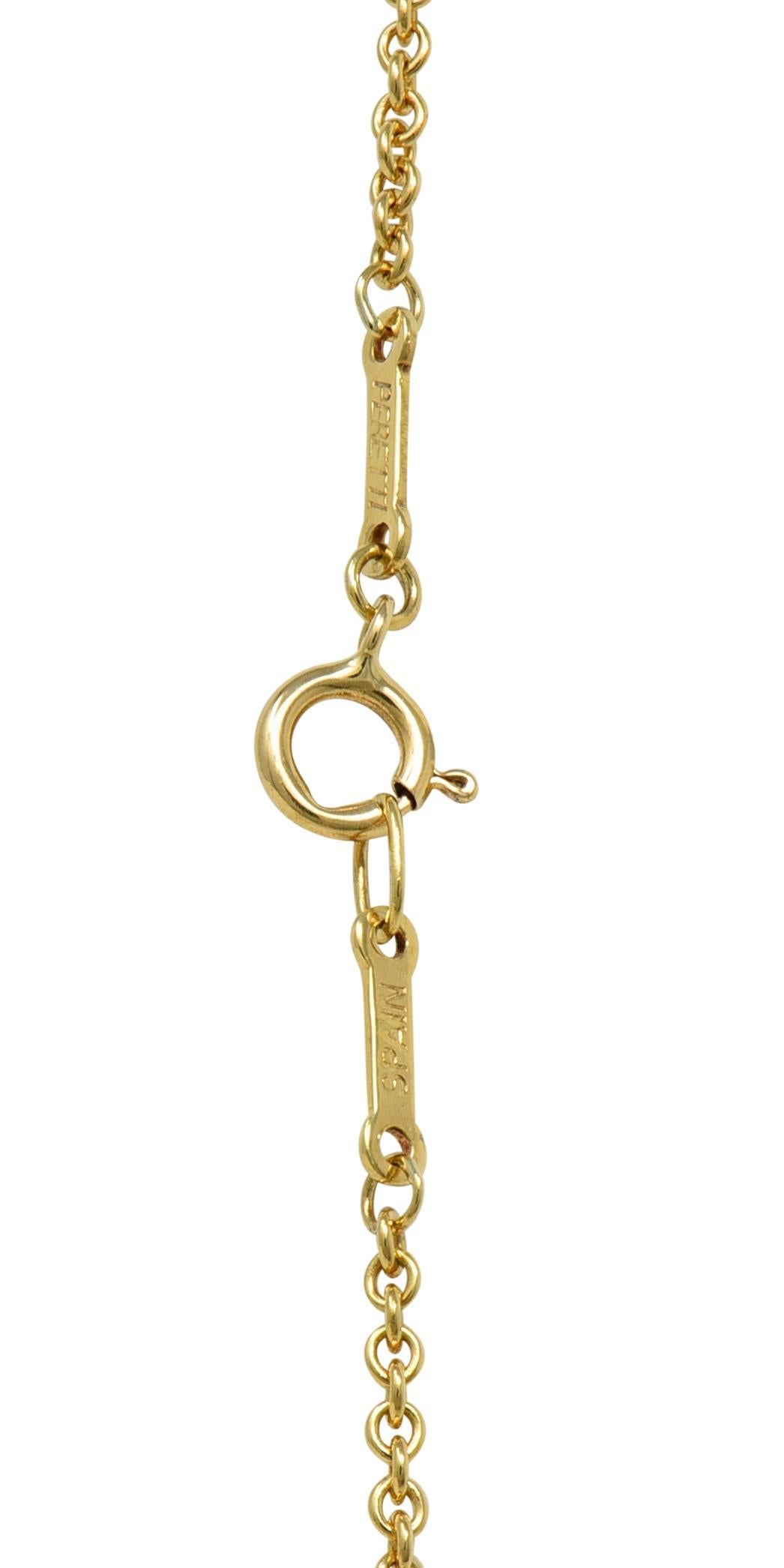 Paloma Picasso for Tiffany & Co. 18K Golding Co. Collana con ciondolo a forma di luna con graffiti d'epoca in vendita 6