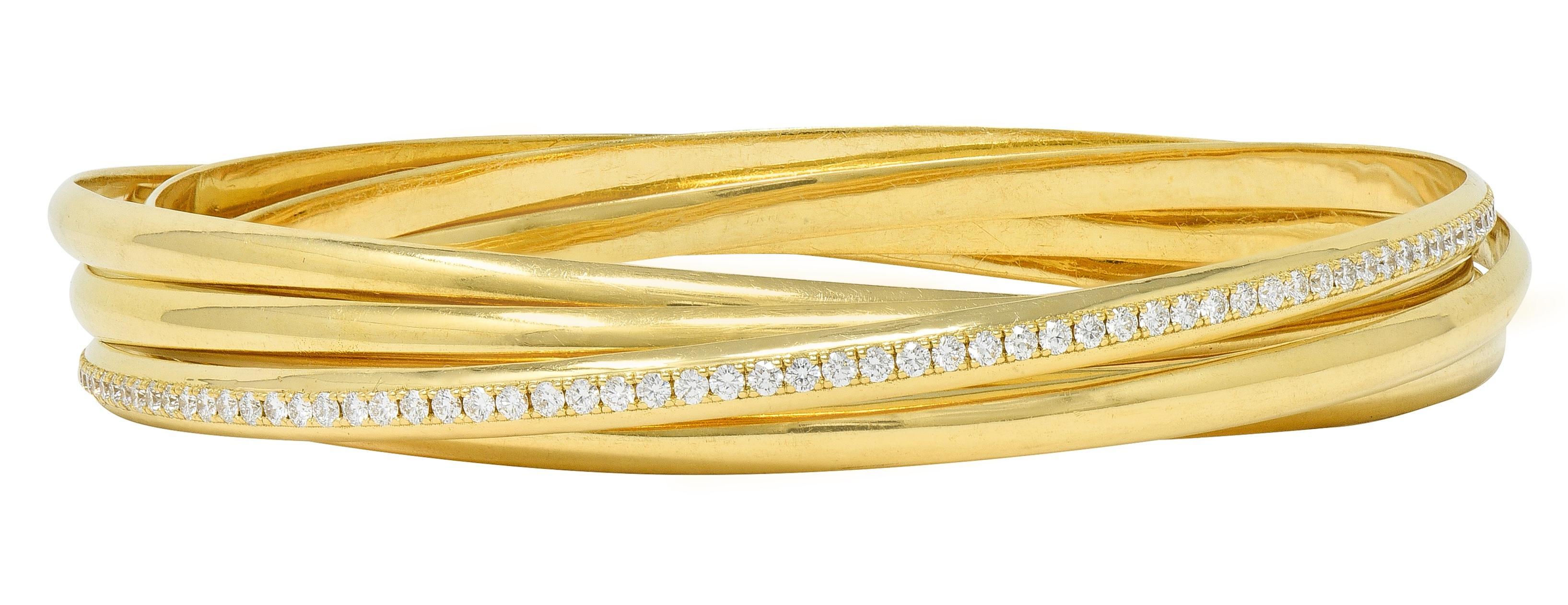 Paloma Picasso Tiffany & Co. Pulsera brazalete enrollable Vintage Melody de oro de 18 quilates en venta 4