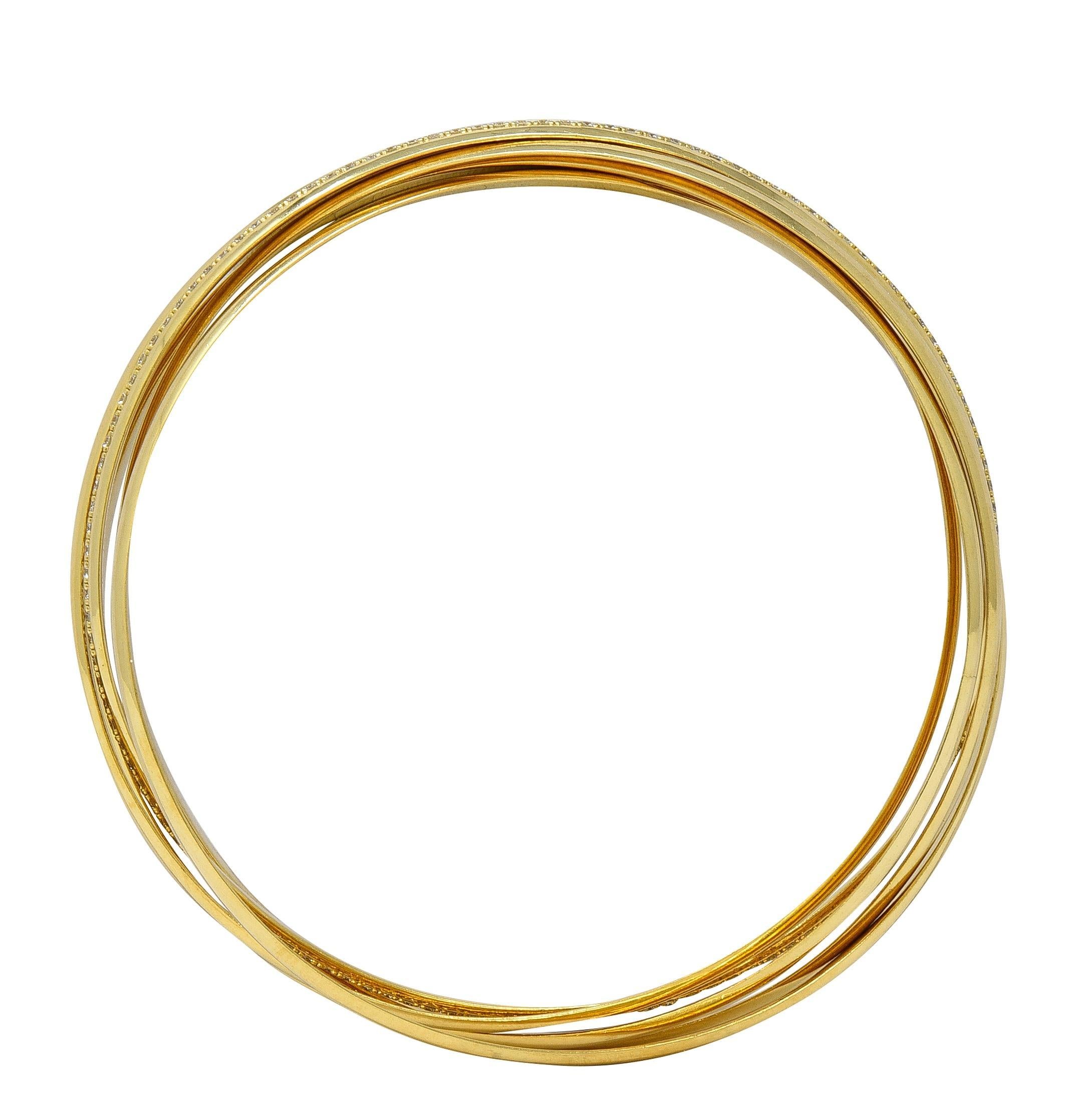 Paloma Picasso Tiffany & Co. Pulsera brazalete enrollable Vintage Melody de oro de 18 quilates en venta 3