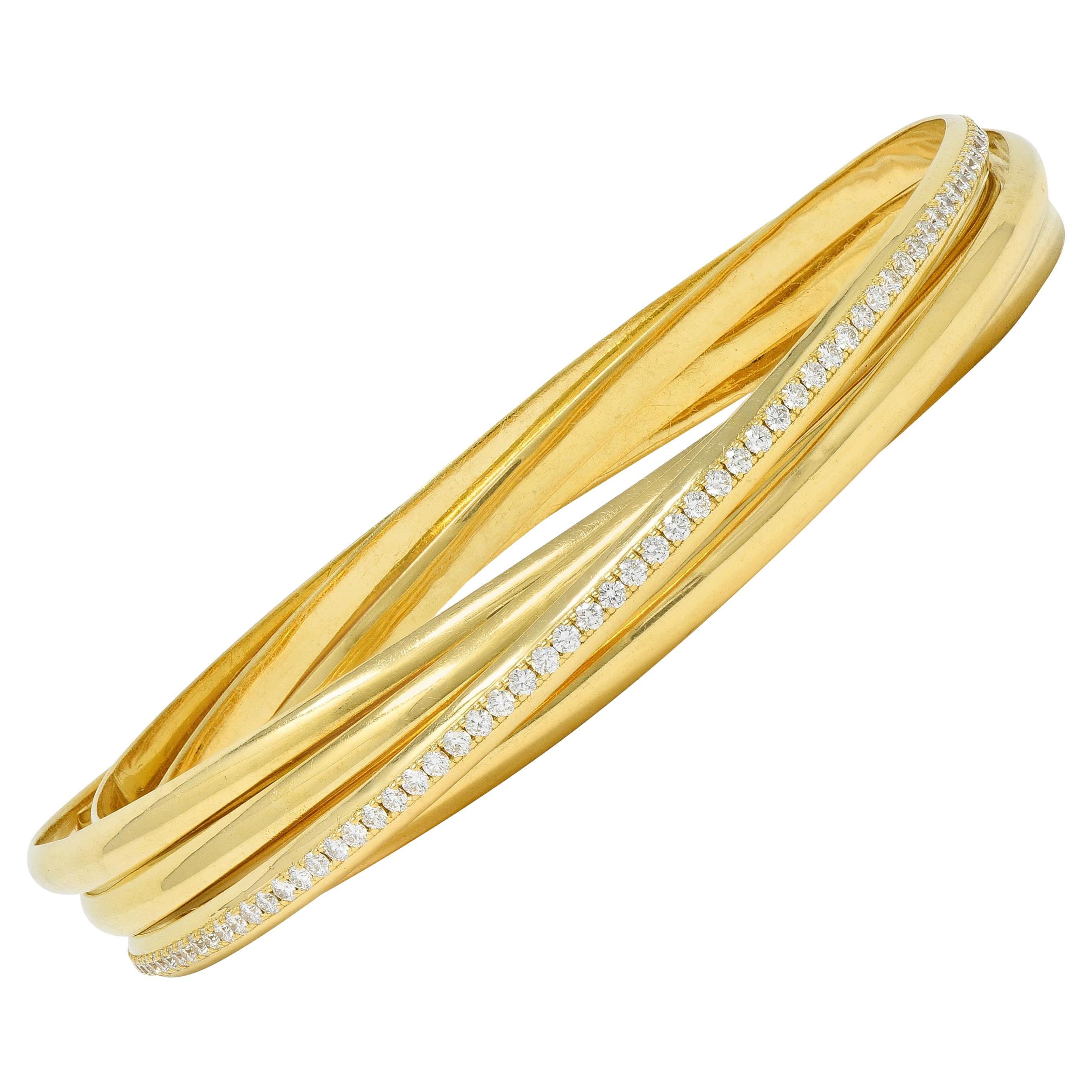 Paloma Picasso Tiffany & Co. Pulsera brazalete enrollable Vintage Melody de oro de 18 quilates en venta