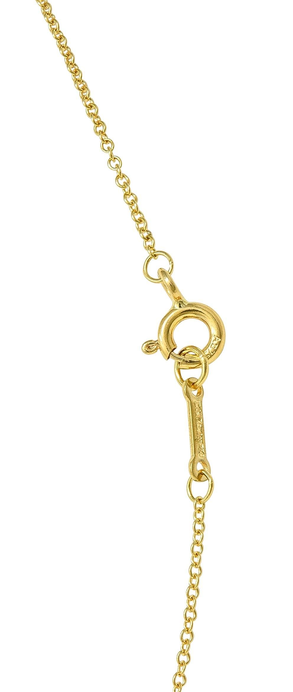 Paloma Picasso for Tiffany & Co. Collana con doppi cuori d'amore in oro giallo 18 carati in vendita 4