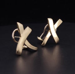 Paloma Picasso Tiffany & Co. 18K Yellow Gold Graffiti X Earrings