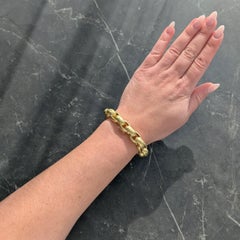 Paloma Picasso Tiffany & Co. 1980's Vintage 18K Gold Hammered Link Bracelet