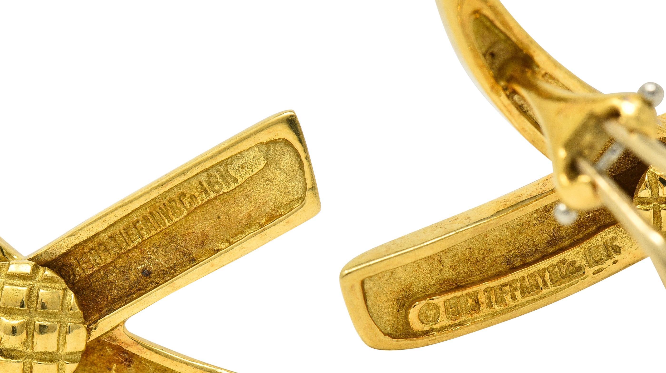 De las mujeres Pendientes Paloma Picasso Tiffany & Co. 1983 Oro de 18 quilates X Graffiti Vintage Ear-Clip en venta