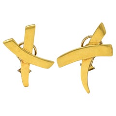 Pendientes Paloma Picasso Tiffany & Co. 1983 Oro de 18 quilates X Graffiti Vintage Ear-Clip
