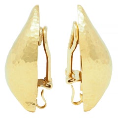 Paloma Picasso Tiffany & Co. 1989 18K Hammered Leaf Vintage Ear-Clip Earring