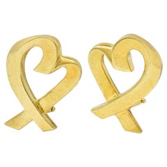 Paloma Picasso for Tiffany & Co. 1990, orecchini a cuore vintage in oro 18K