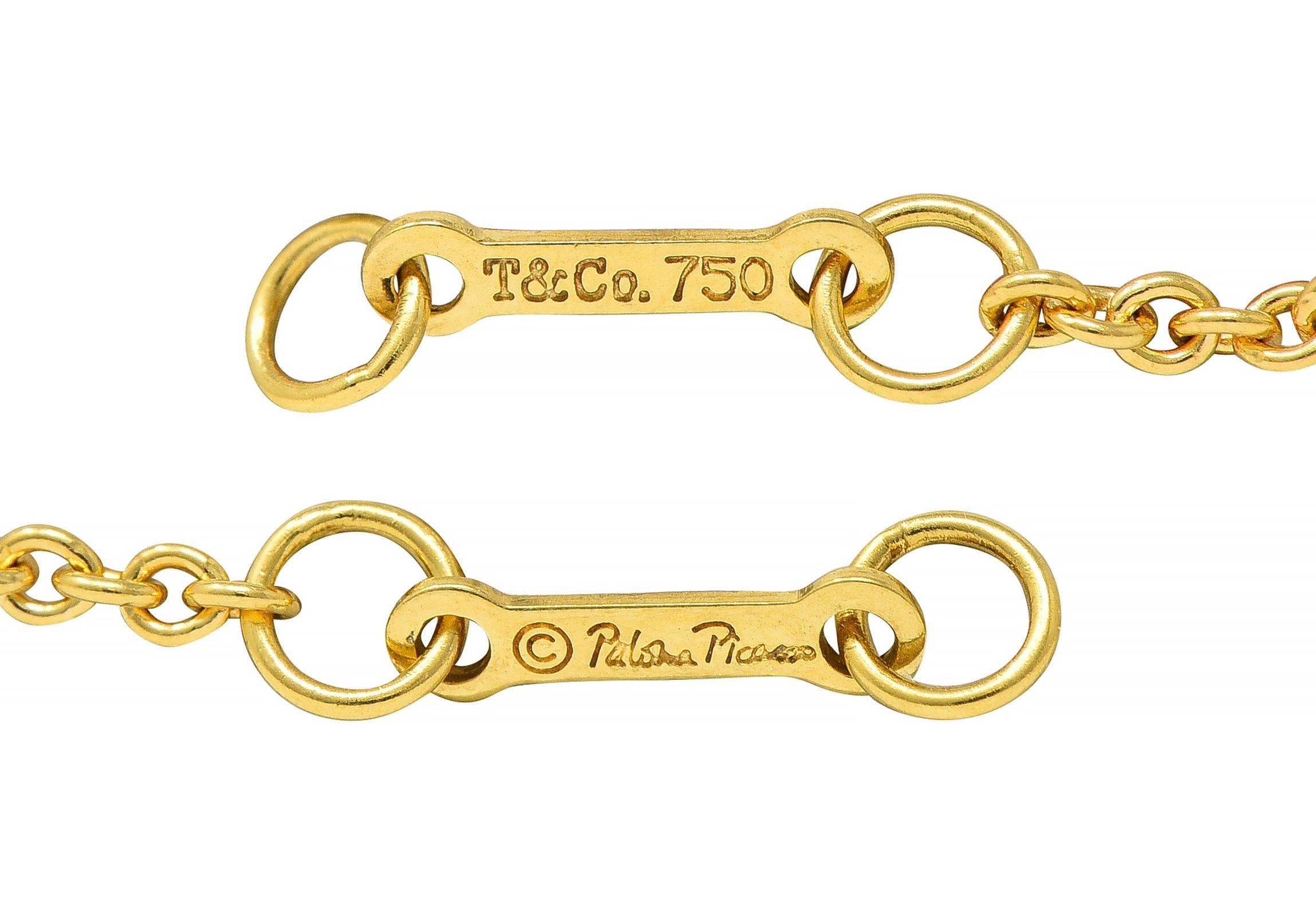 Paloma Picasso Tiffany & Co Amethyst 18 Karat Gold Venezia Goldoni Halskette im Angebot 1