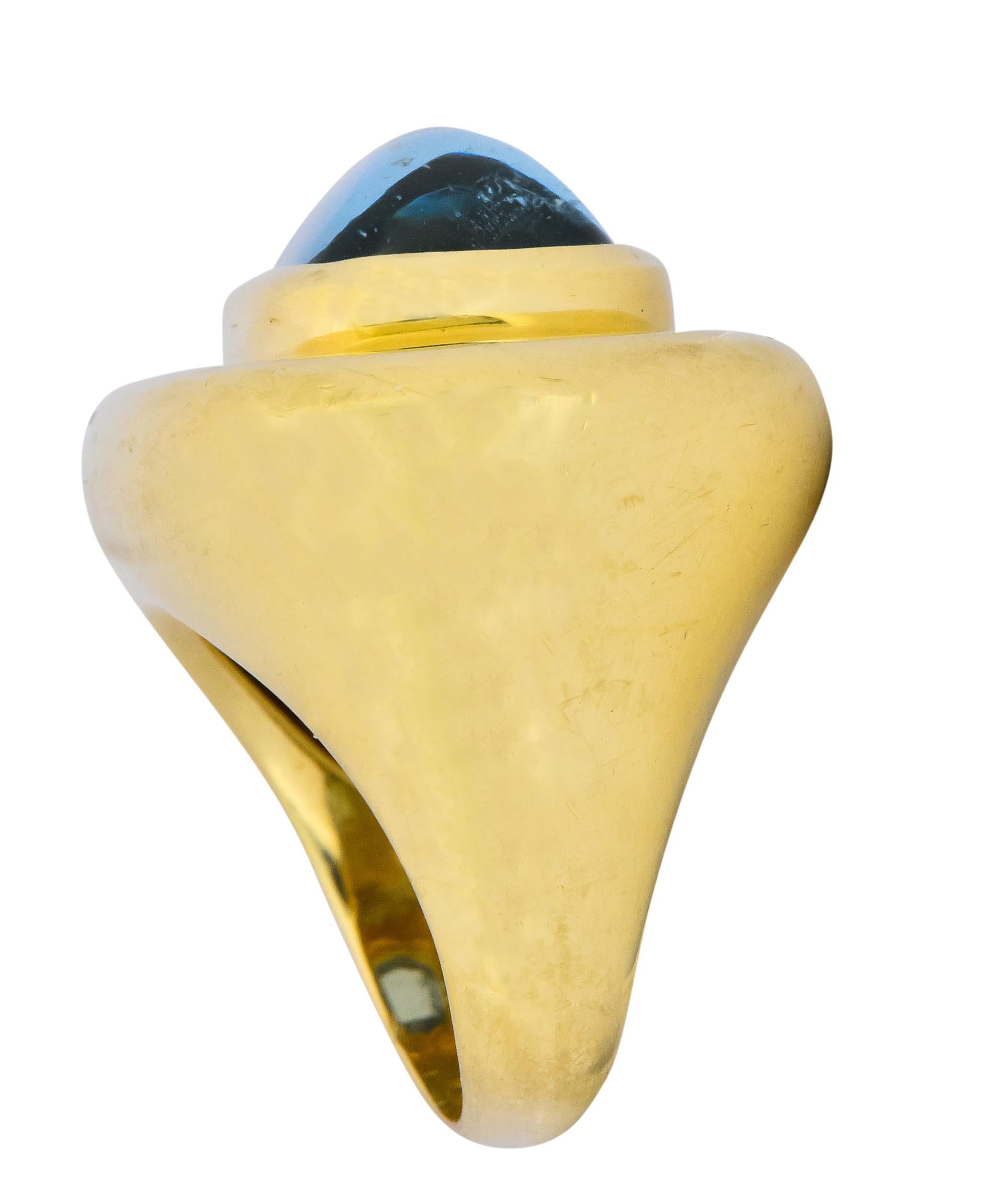 Modern Paloma Picasso Tiffany & Co. Aquamarine 18 Karat Gold Cocktail Ring