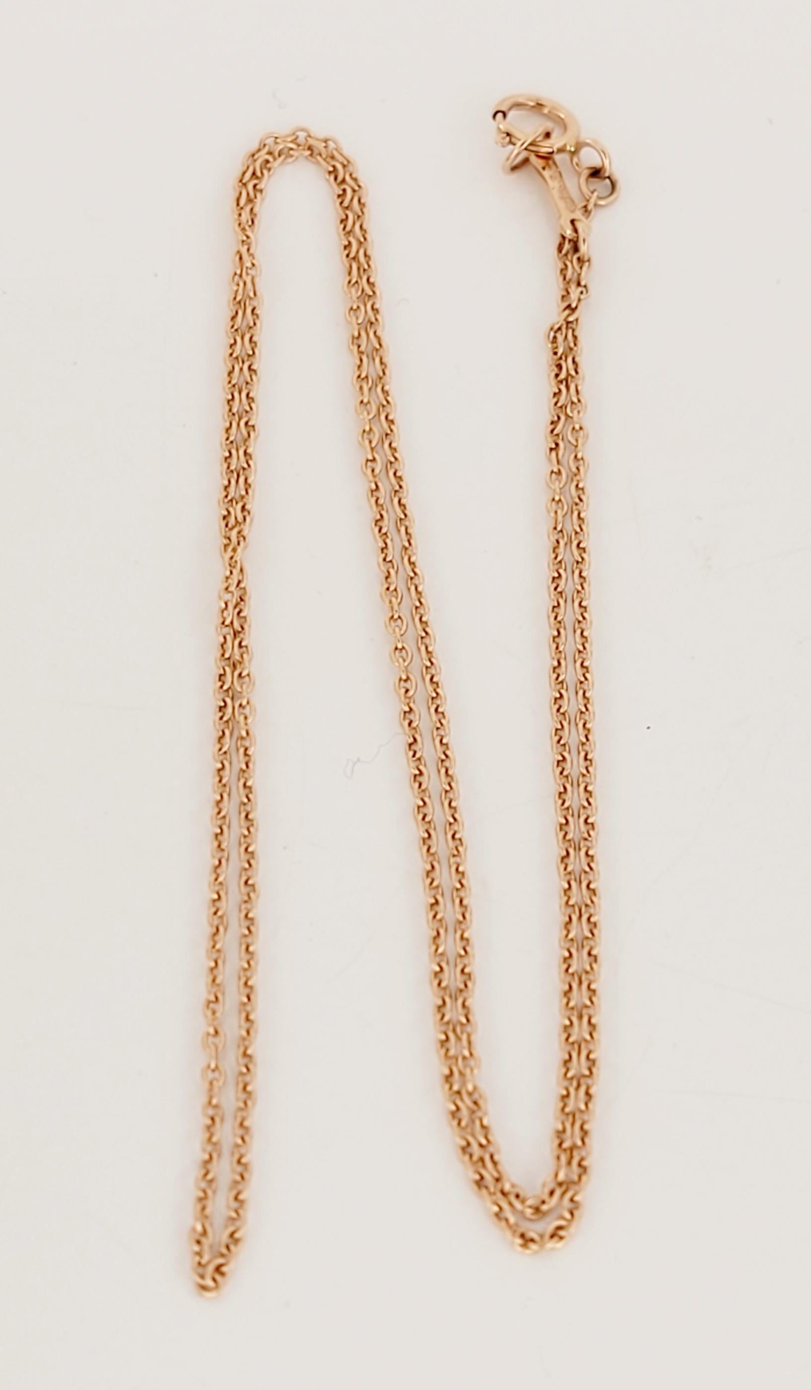 Women's or Men's Paloma Picasso Tiffany & Co Chain 18K Rose Gold 16'' Long For Sale