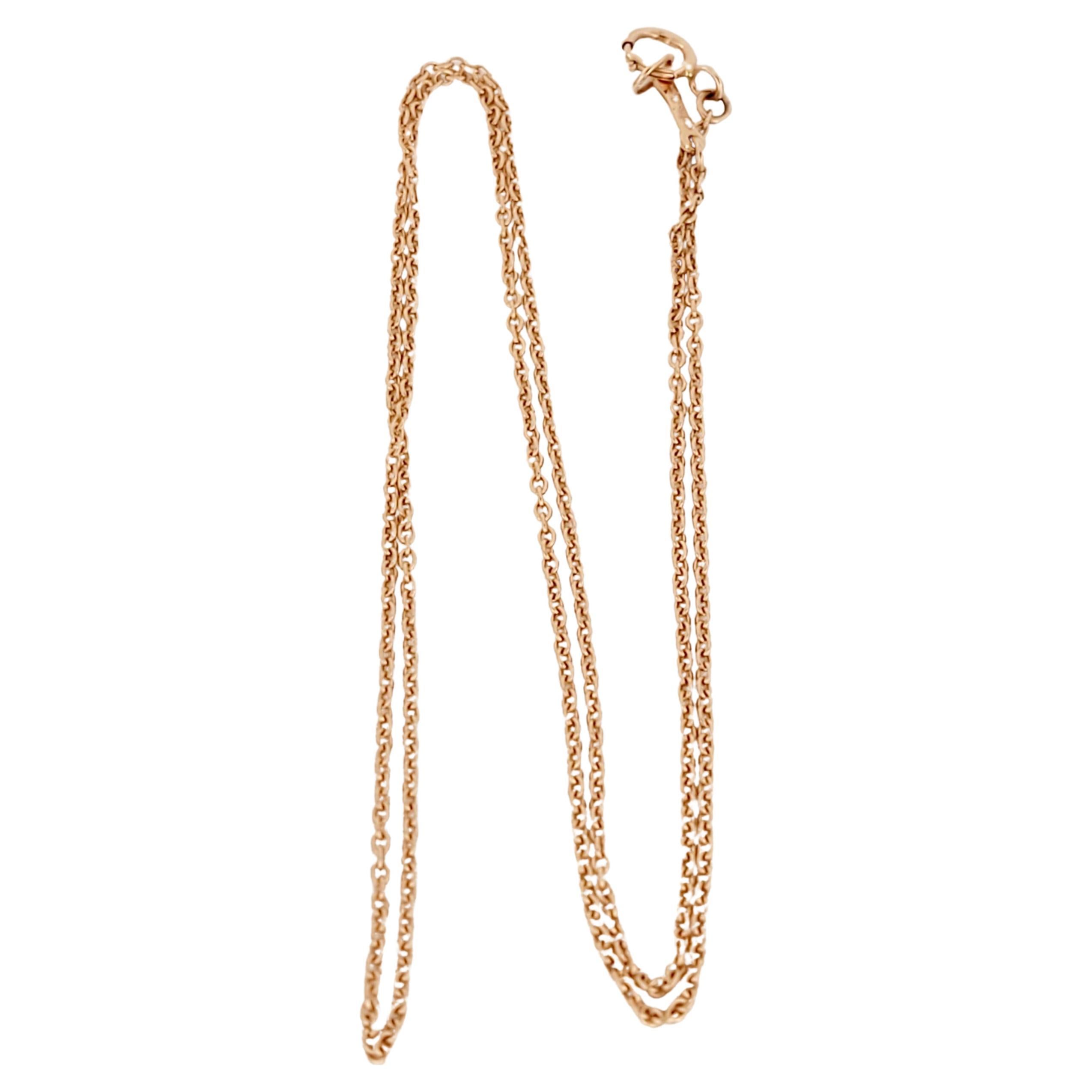 Paloma Picasso Tiffany & Co Chain 18K Rose Gold 16'' Long For Sale