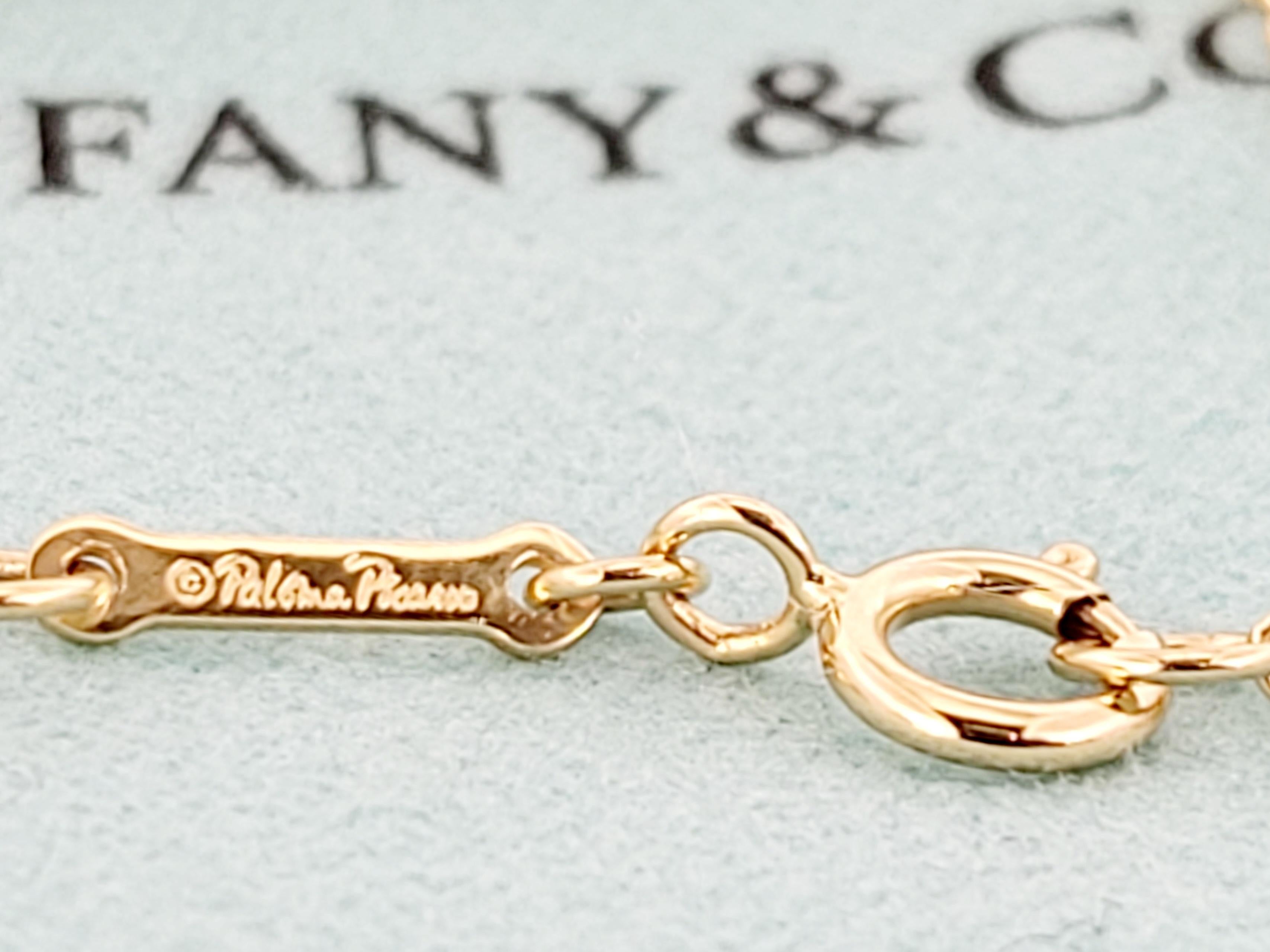 Paloma Picasso Tiffany & co Chain Adjustable 18K Yellow Gold 16'' In New Condition In New York, NY